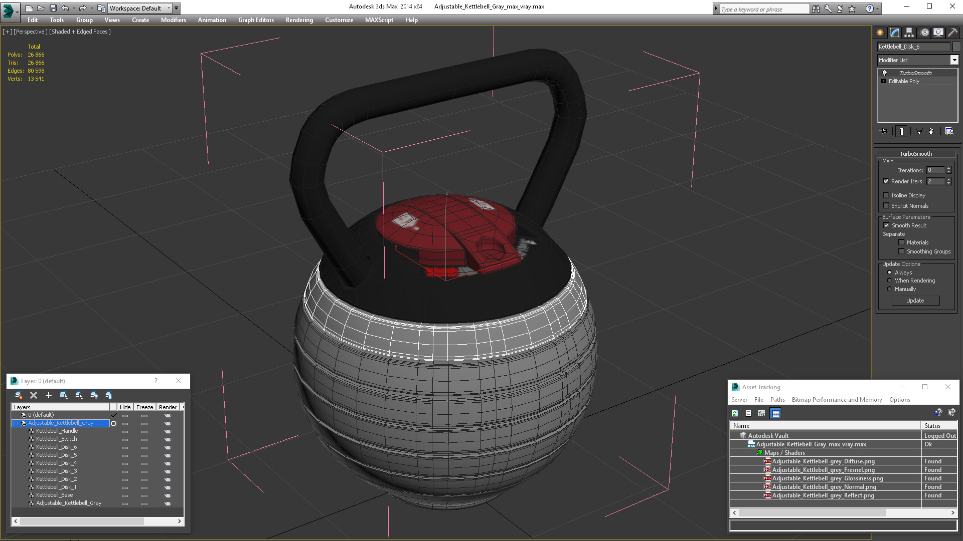 3D Adjustable Kettlebell Gray