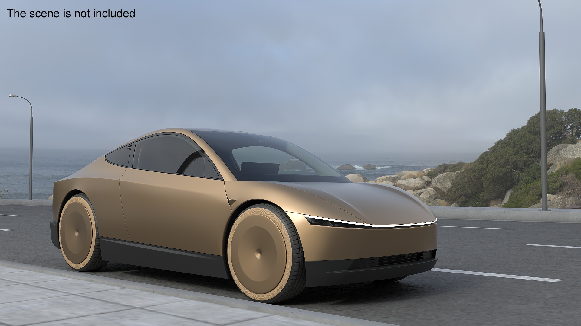 Tesla Cybercab Robotaxi Simplified 3D model