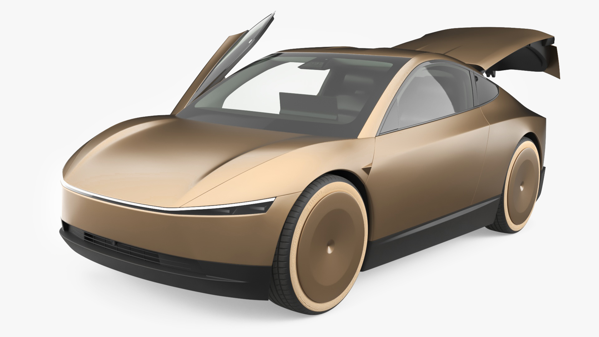 Tesla Cybercab Robotaxi Simplified 3D model