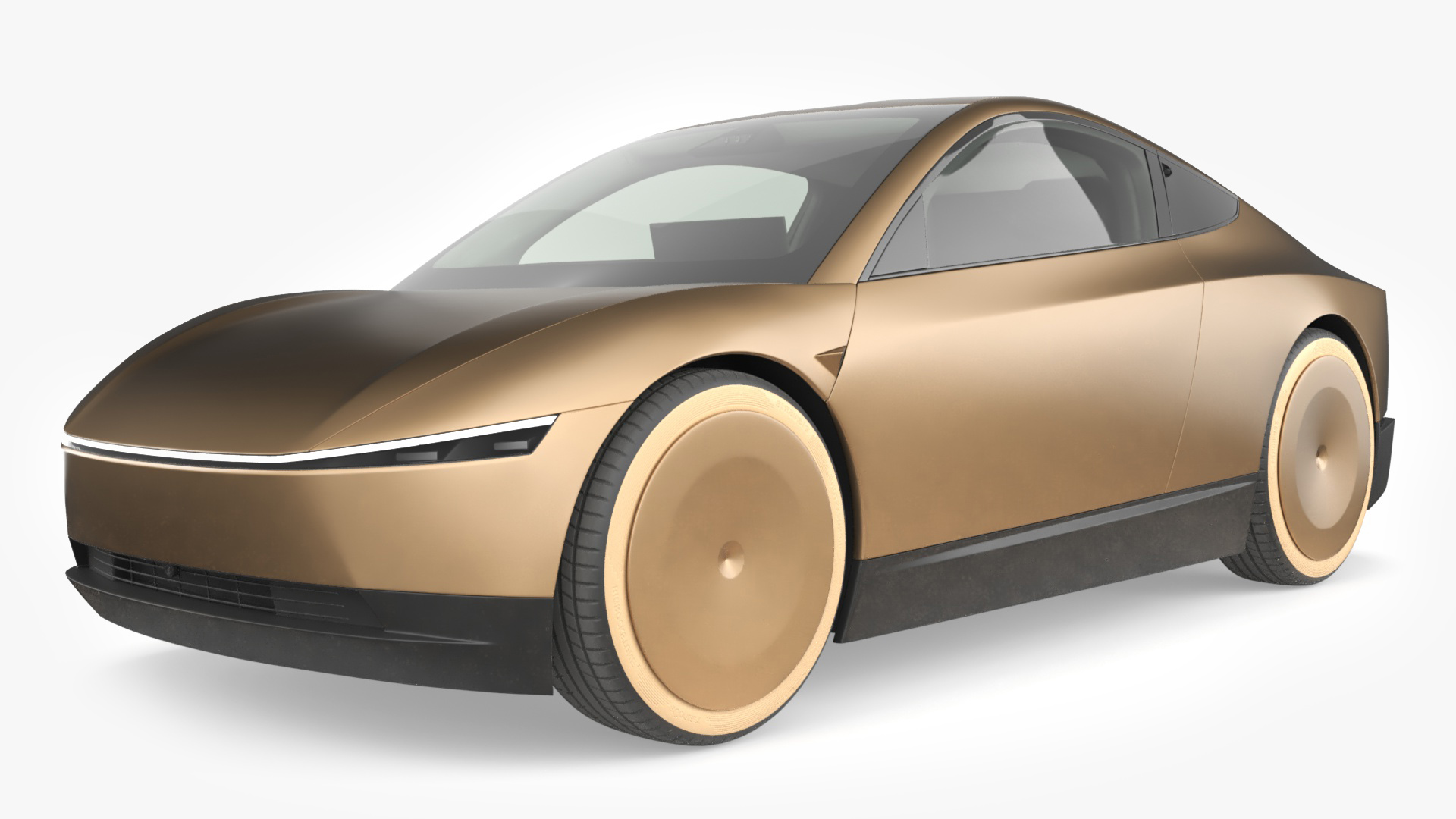 Tesla Cybercab Robotaxi Simplified 3D model