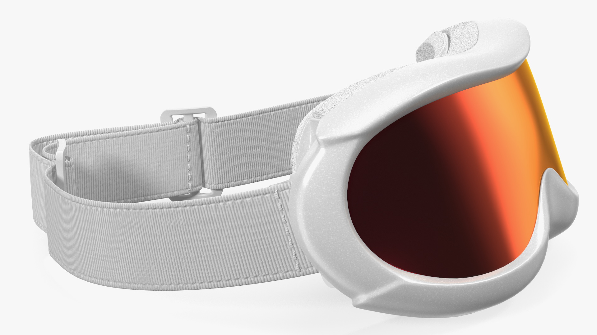 White Snow Ski Goggles for Girls with Red Glass 3D