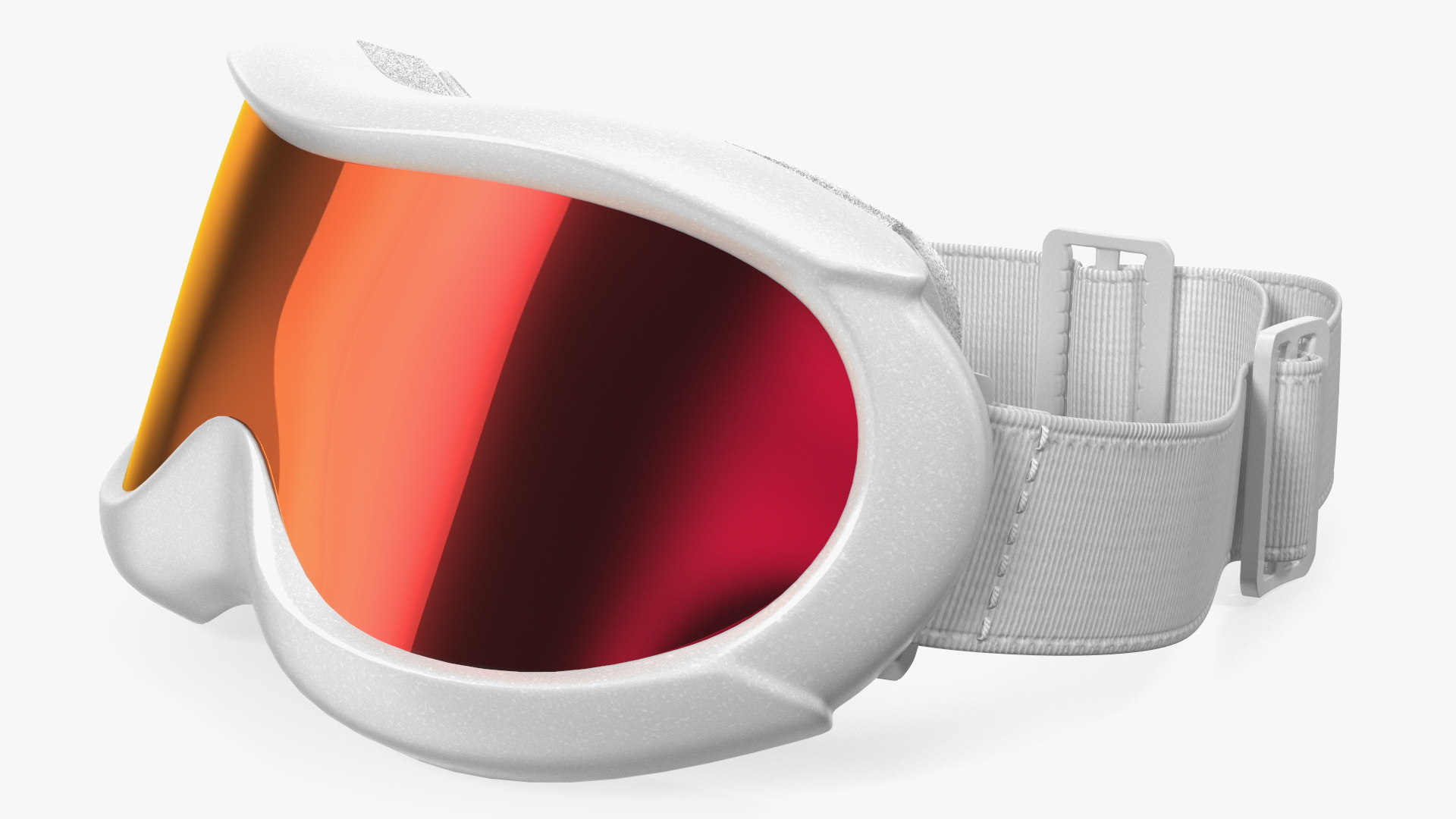 White Snow Ski Goggles for Girls with Red Glass 3D