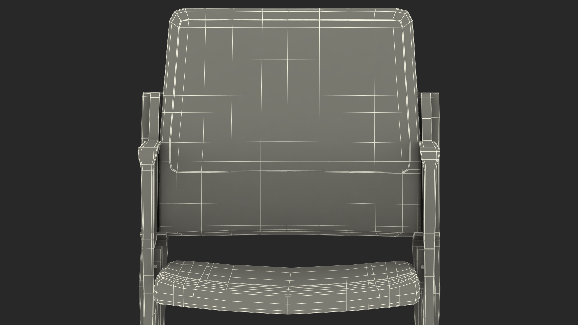 3D model Plastic Stadium Seat Open