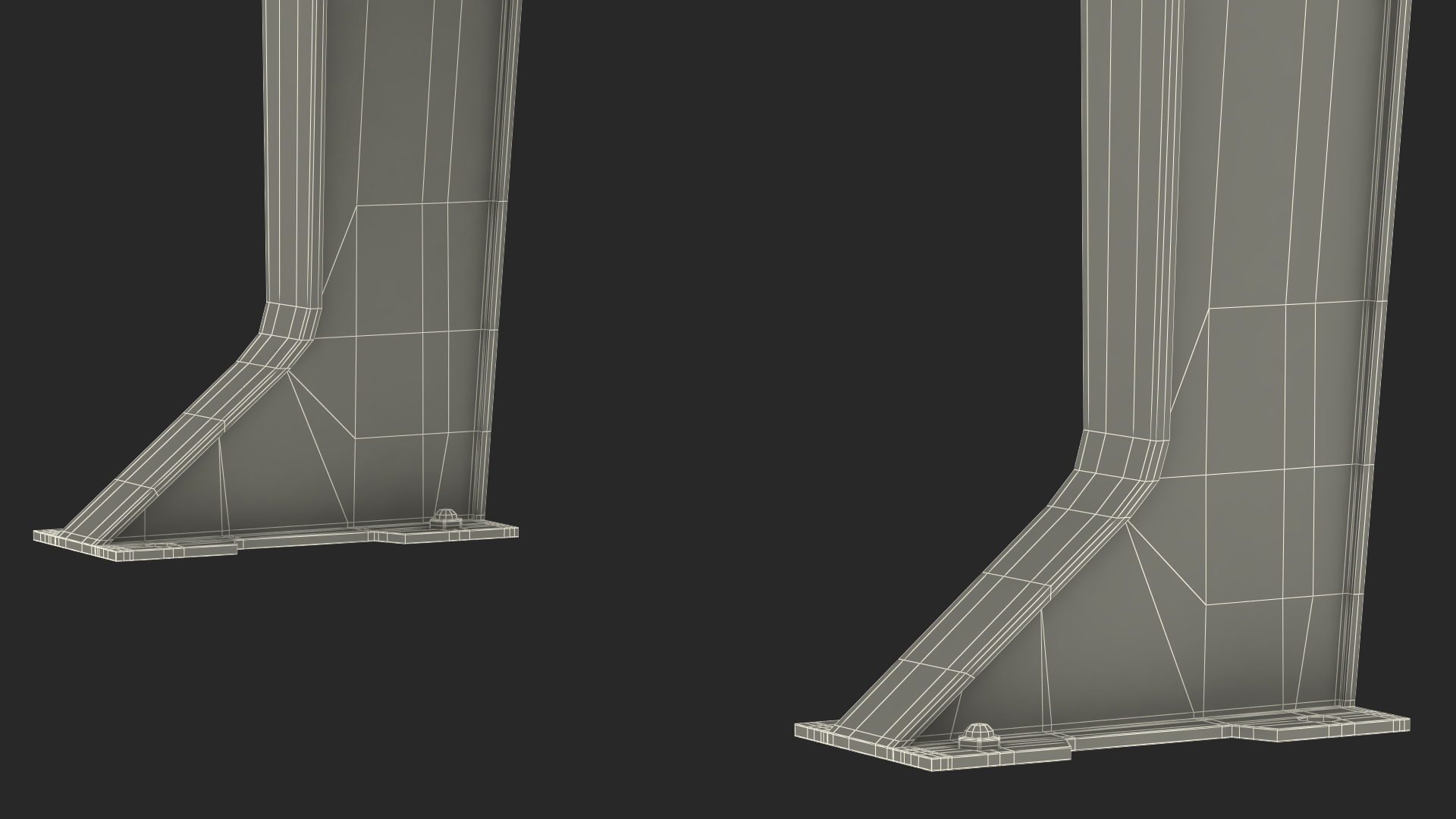 3D model Plastic Stadium Seat Open