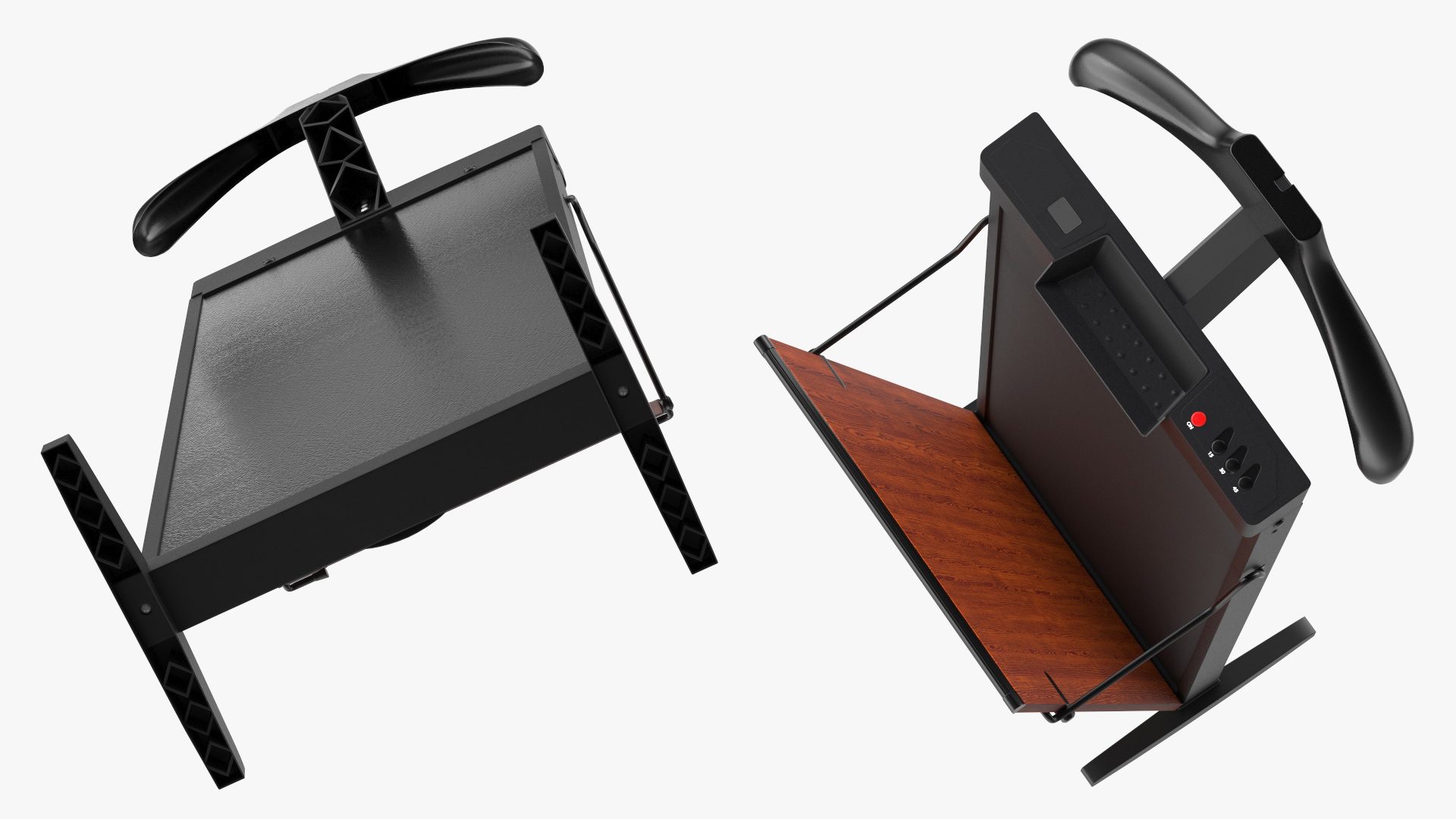 3D Trouser Press Dark Wood Trim Open model