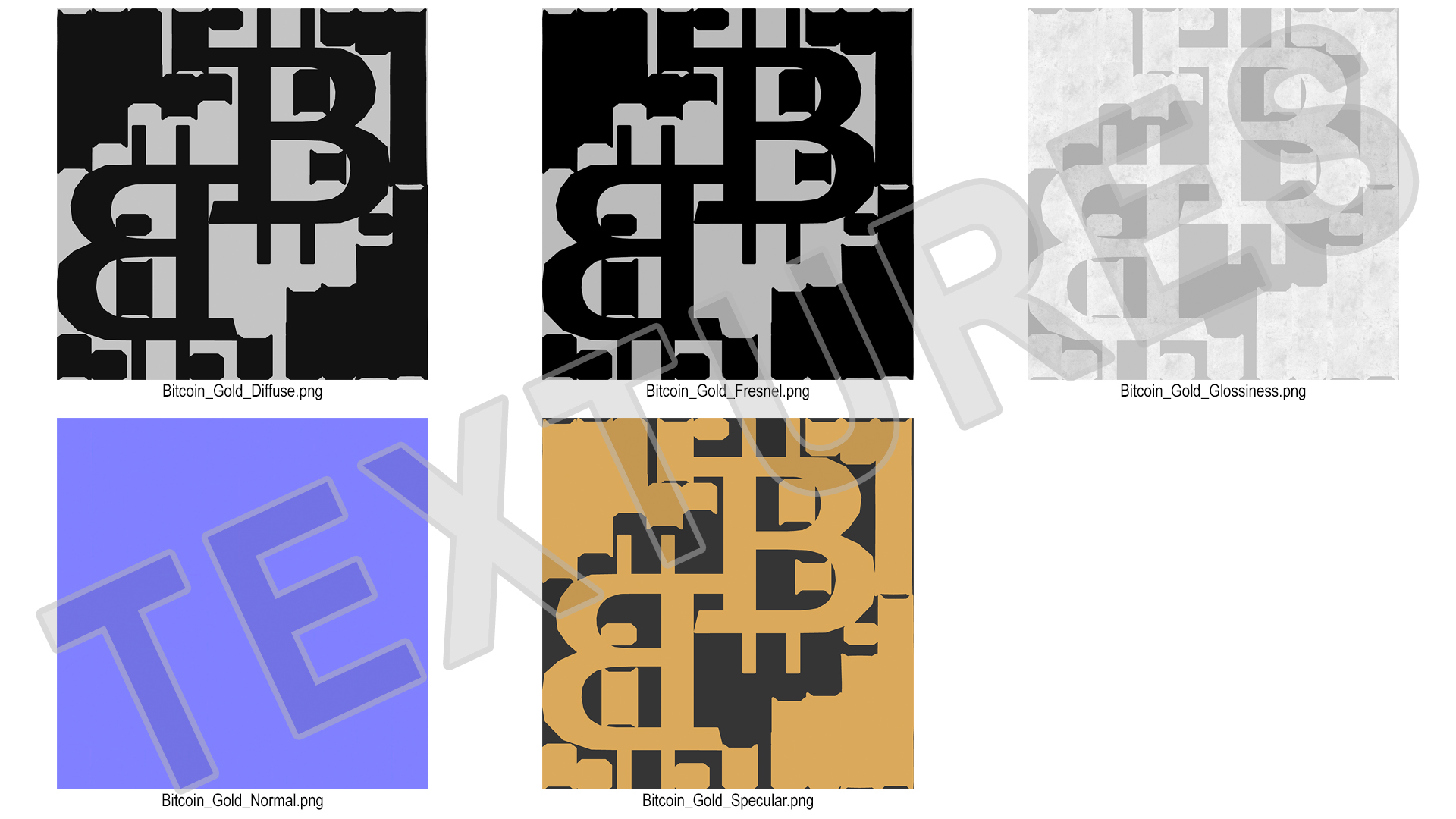 Bitcoin Symbol Gold 3D model