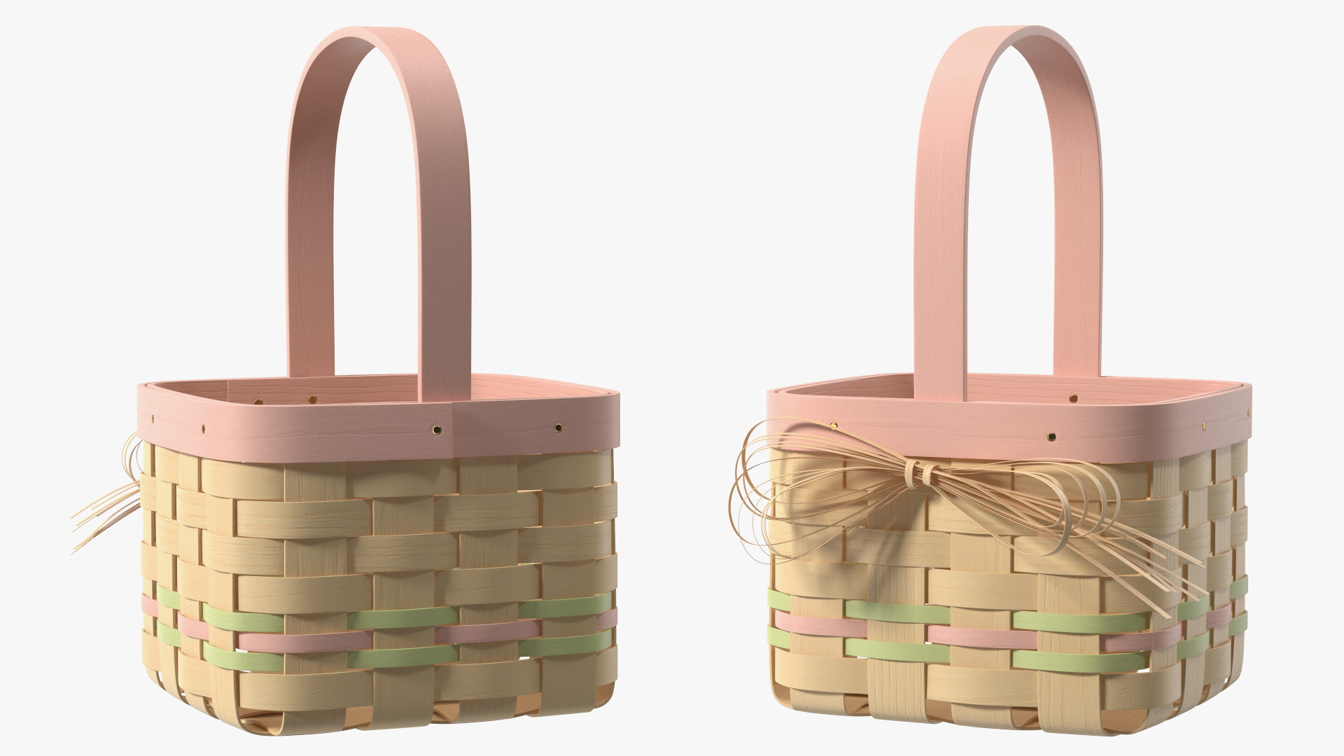 3D Basket with Handle model
