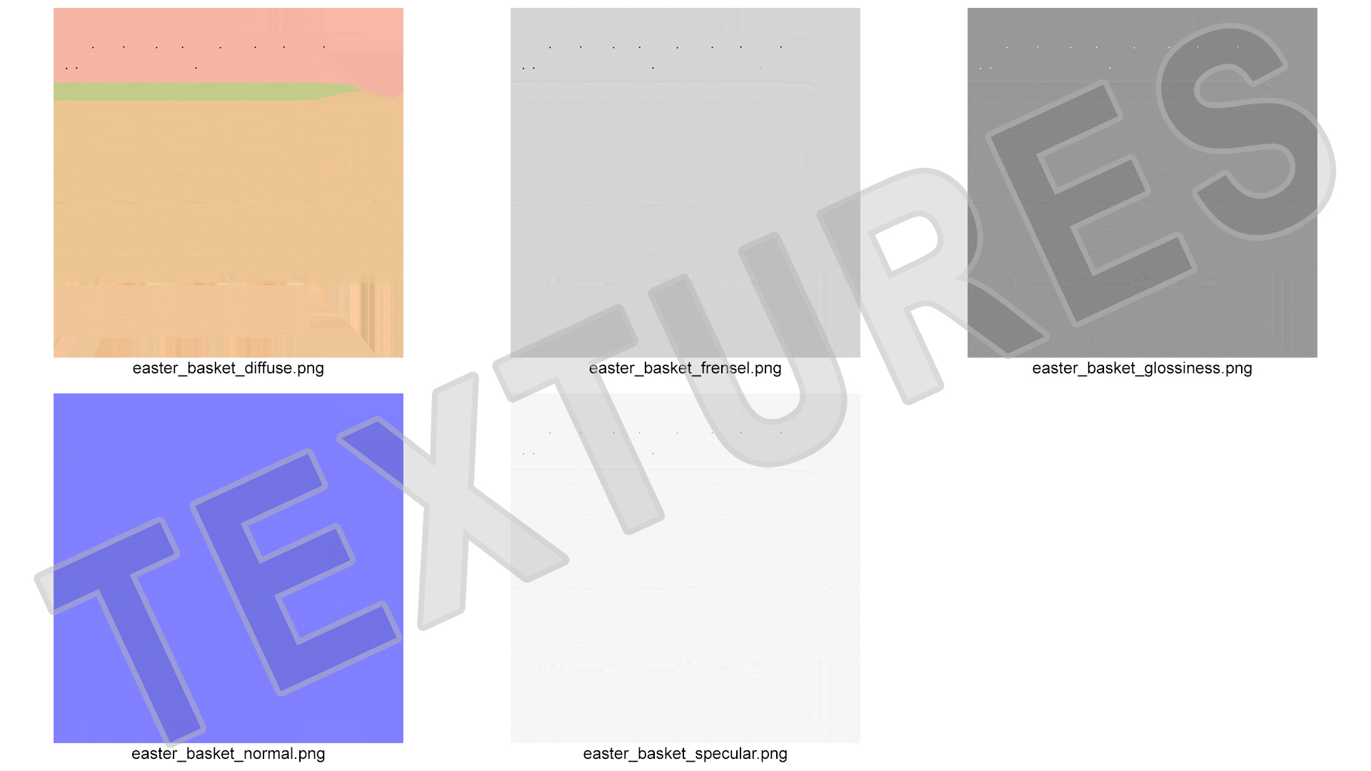 3D Basket with Handle model