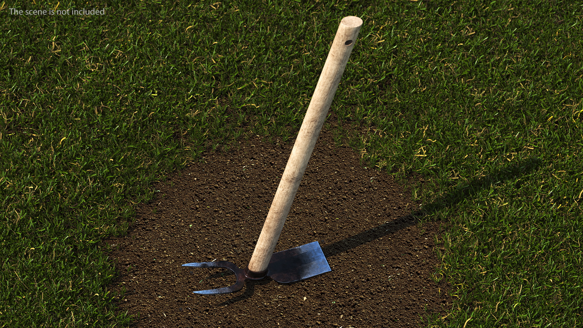 3D Old Double Headed Garden Hoe model