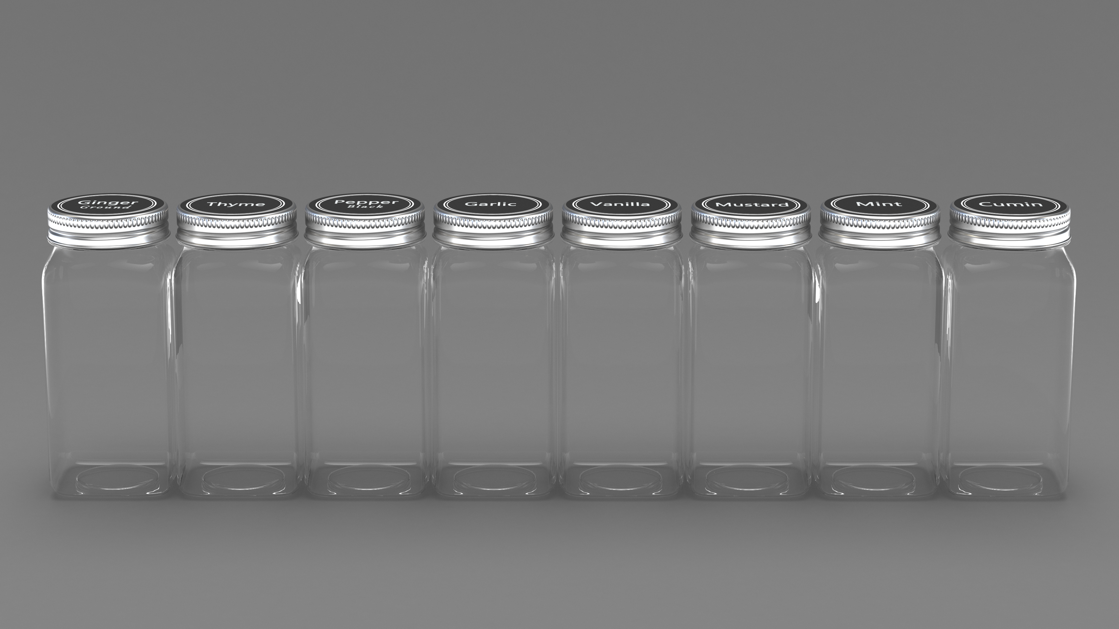 Spice Jars Set 3D model