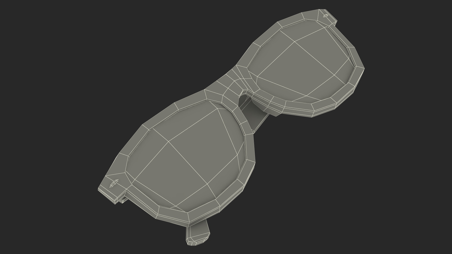 3D model Classic Sunglasses Folded