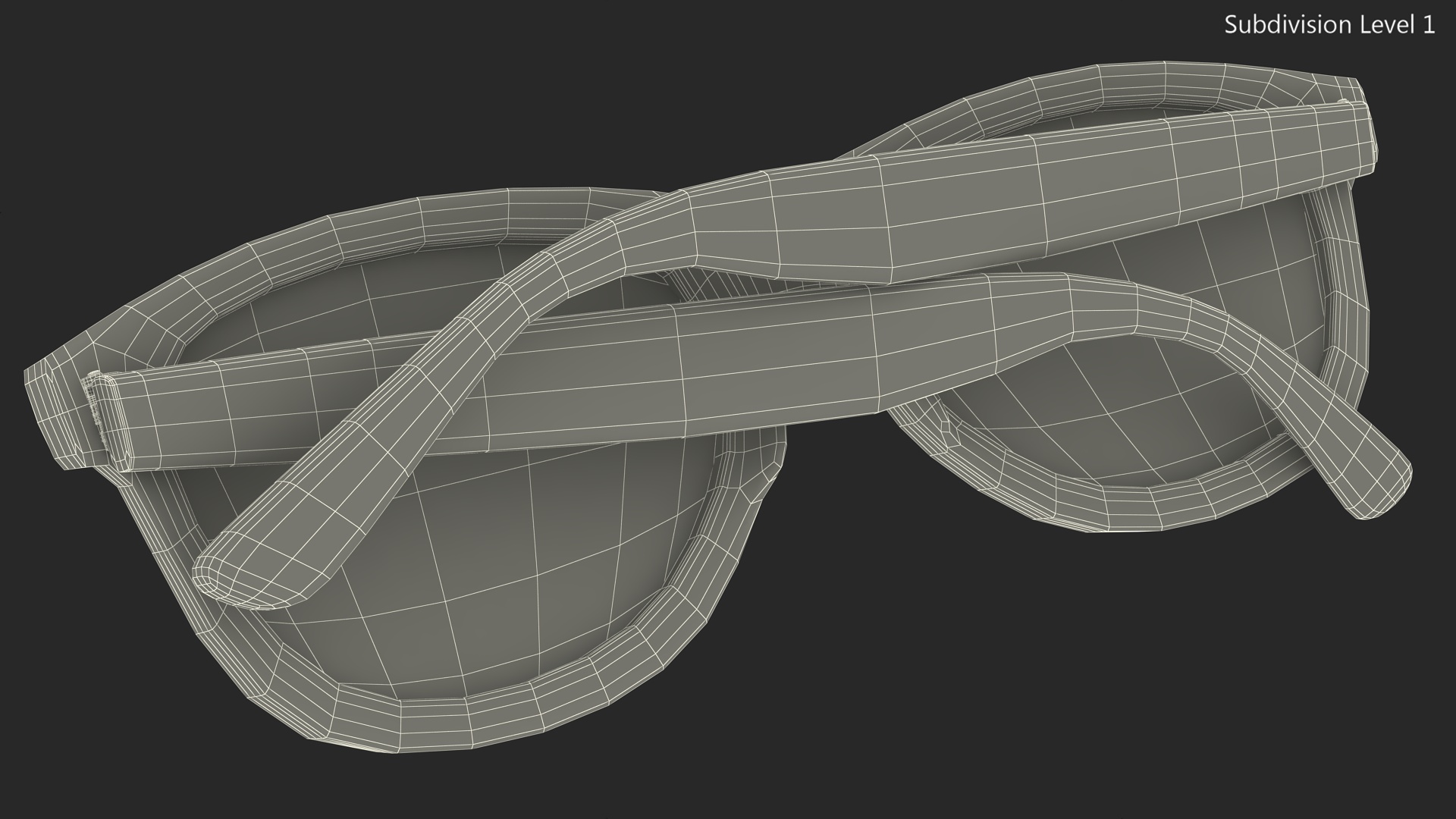 3D model Classic Sunglasses Folded