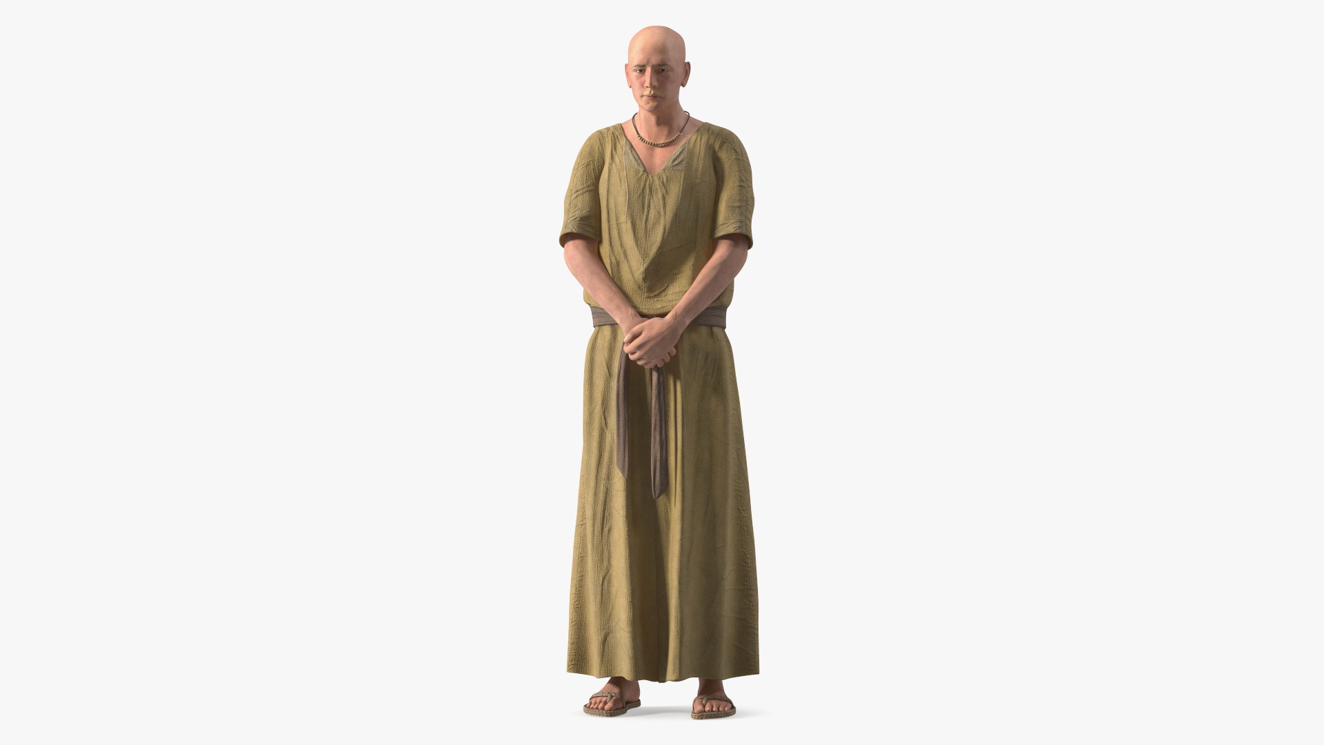 3D Ancient Priest in Stand Pose model