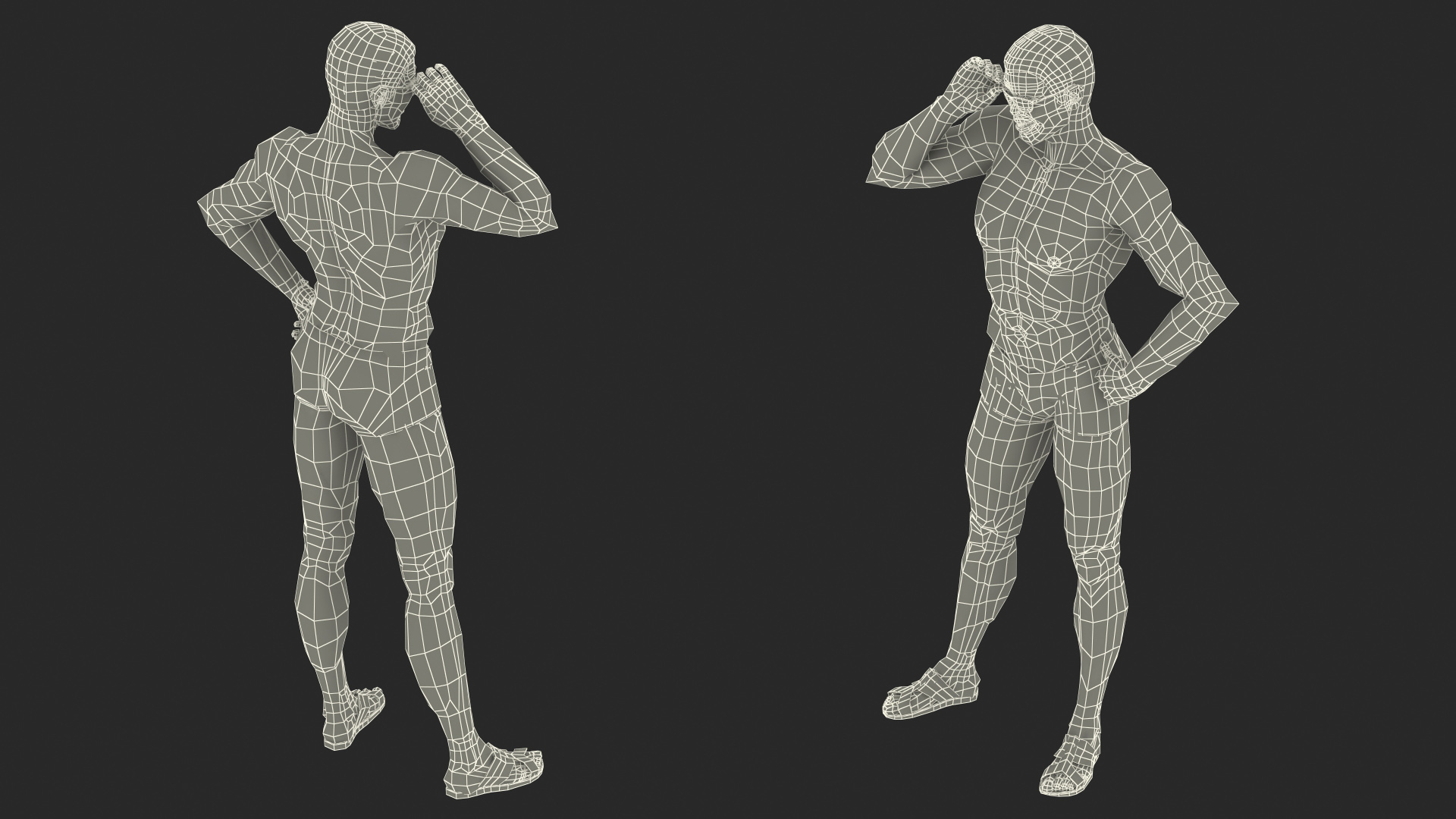 Afro American Man in Swimwear 3D model