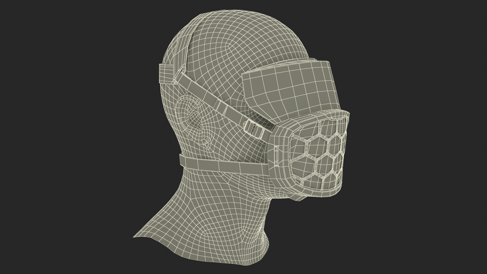 3D Half Mask Respirator with Visor Grey