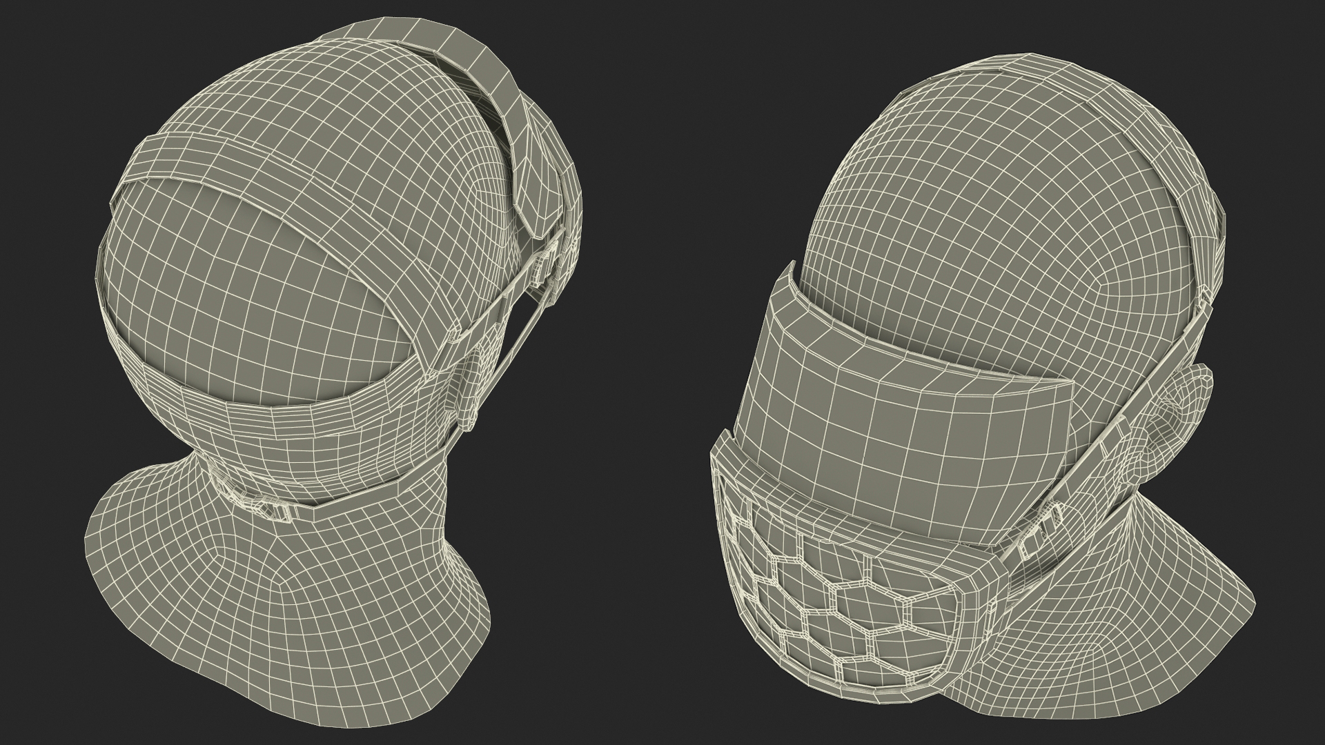 3D Half Mask Respirator with Visor Grey