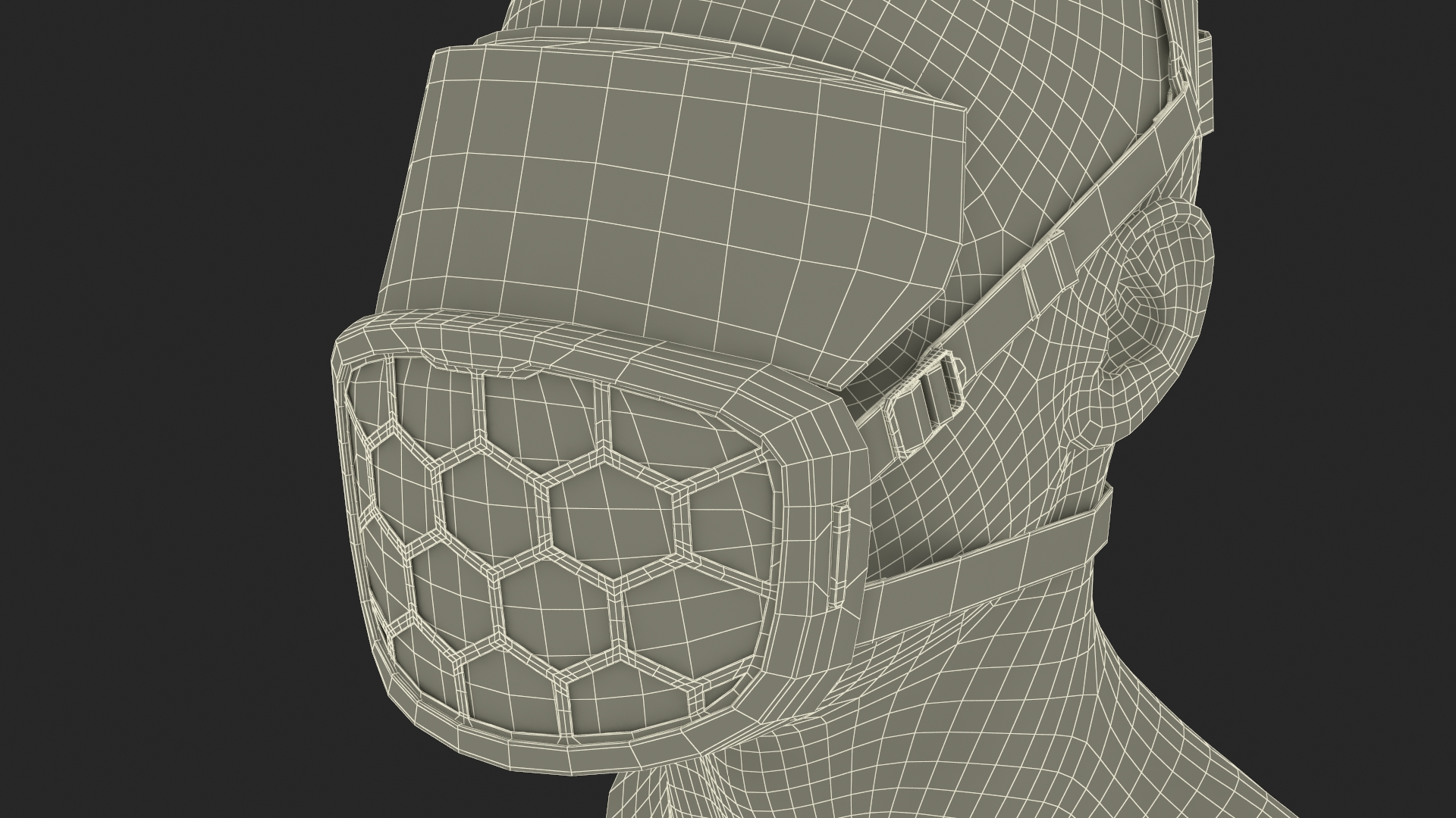 3D Half Mask Respirator with Visor Grey
