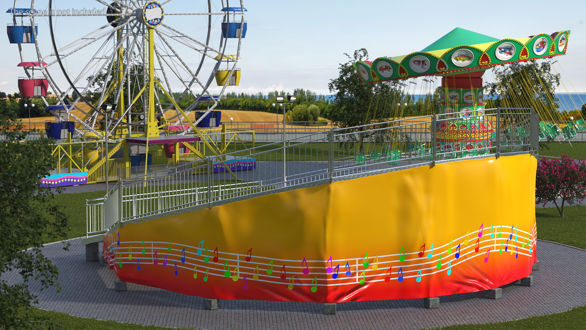 3D Theme Park Attraction Base