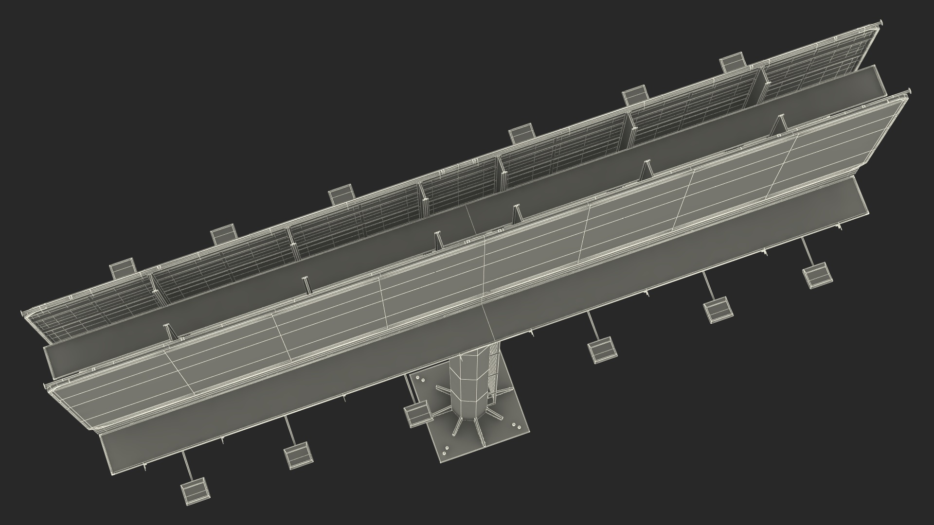 Outdoor Advertising Billboard 3D model