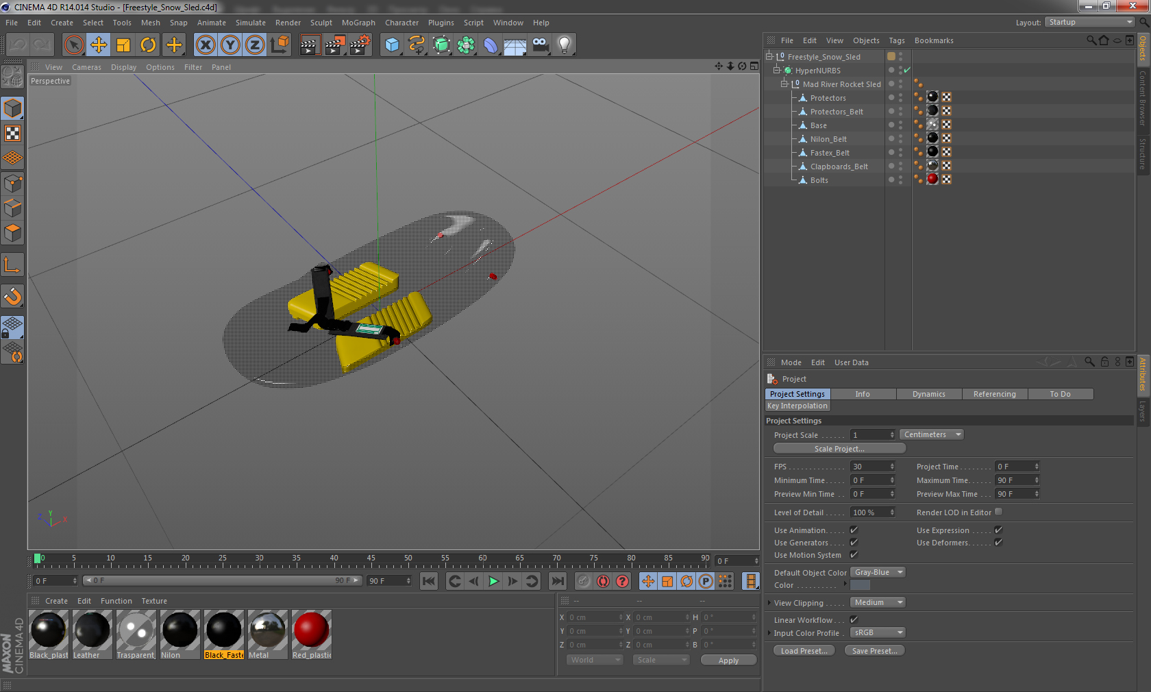 Freestyle Snow Sled 3D model