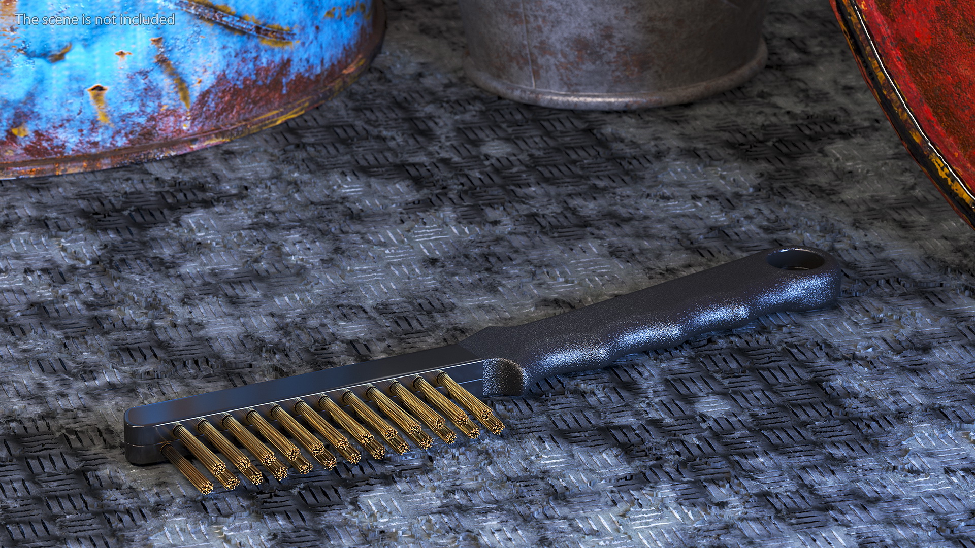 Brake Caliper Cleaning Brush Brass Wire 3D model