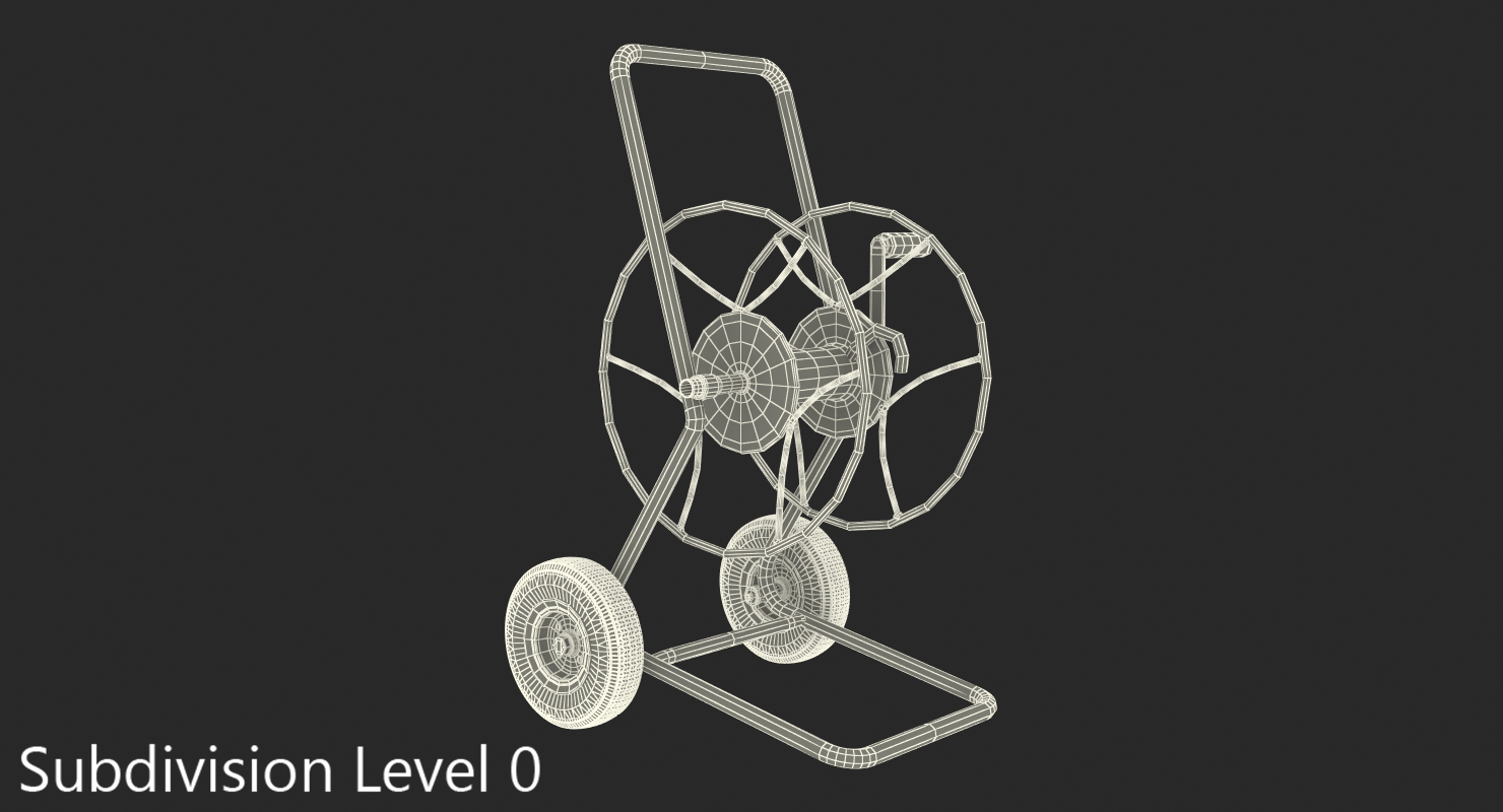 Garden Water Hose Reel Cart 3D