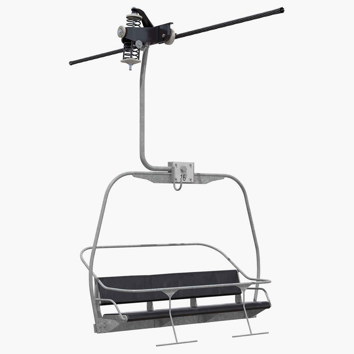 Ski Lift Cabin 3D Model