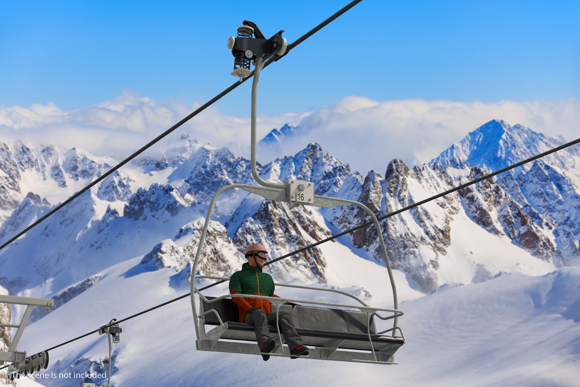 Ski Lift Cabin 3D model