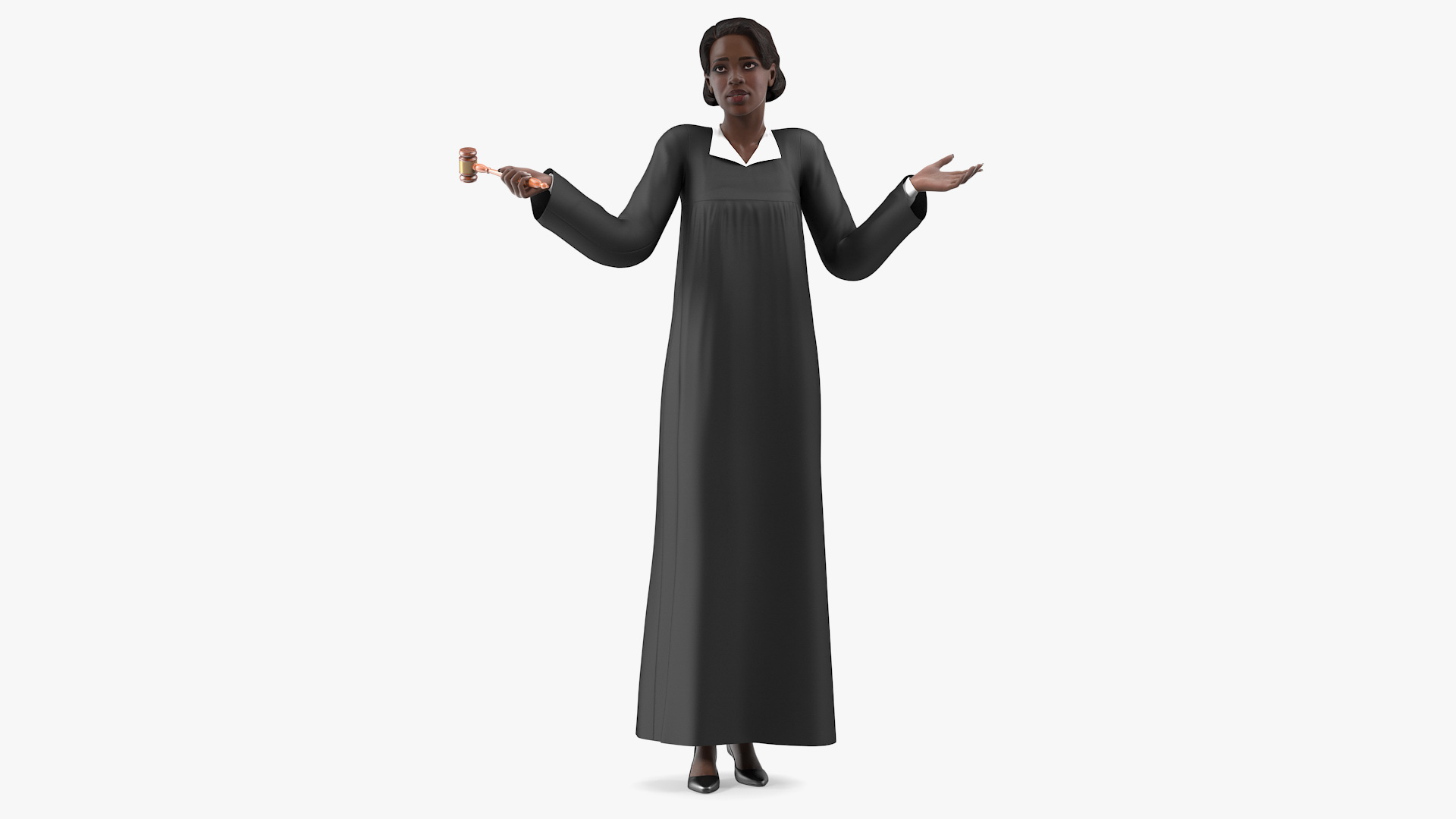 3D Dark Skin Judge Woman