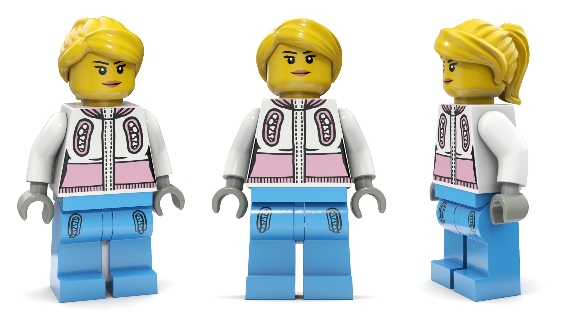 Minifigure LEGO Teenager Girl 3D model