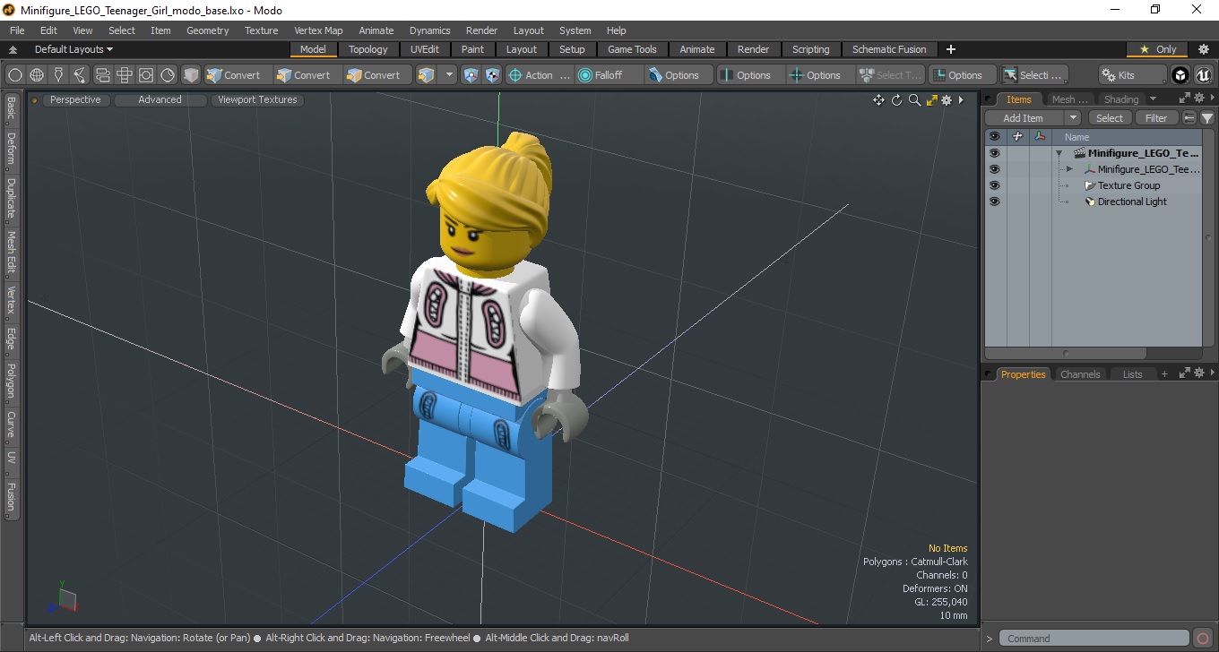 Minifigure LEGO Teenager Girl 3D model