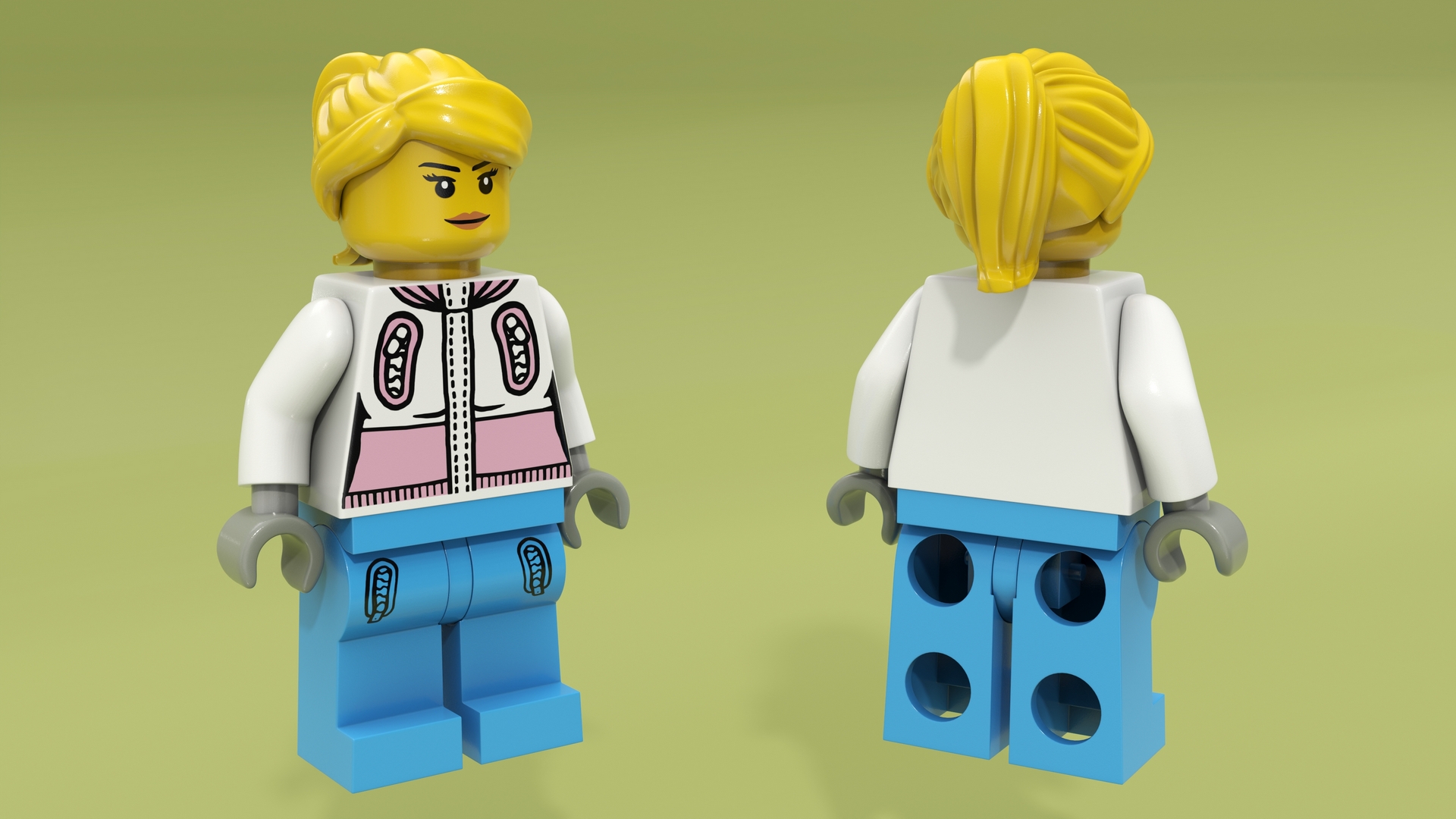 Minifigure LEGO Teenager Girl 3D model