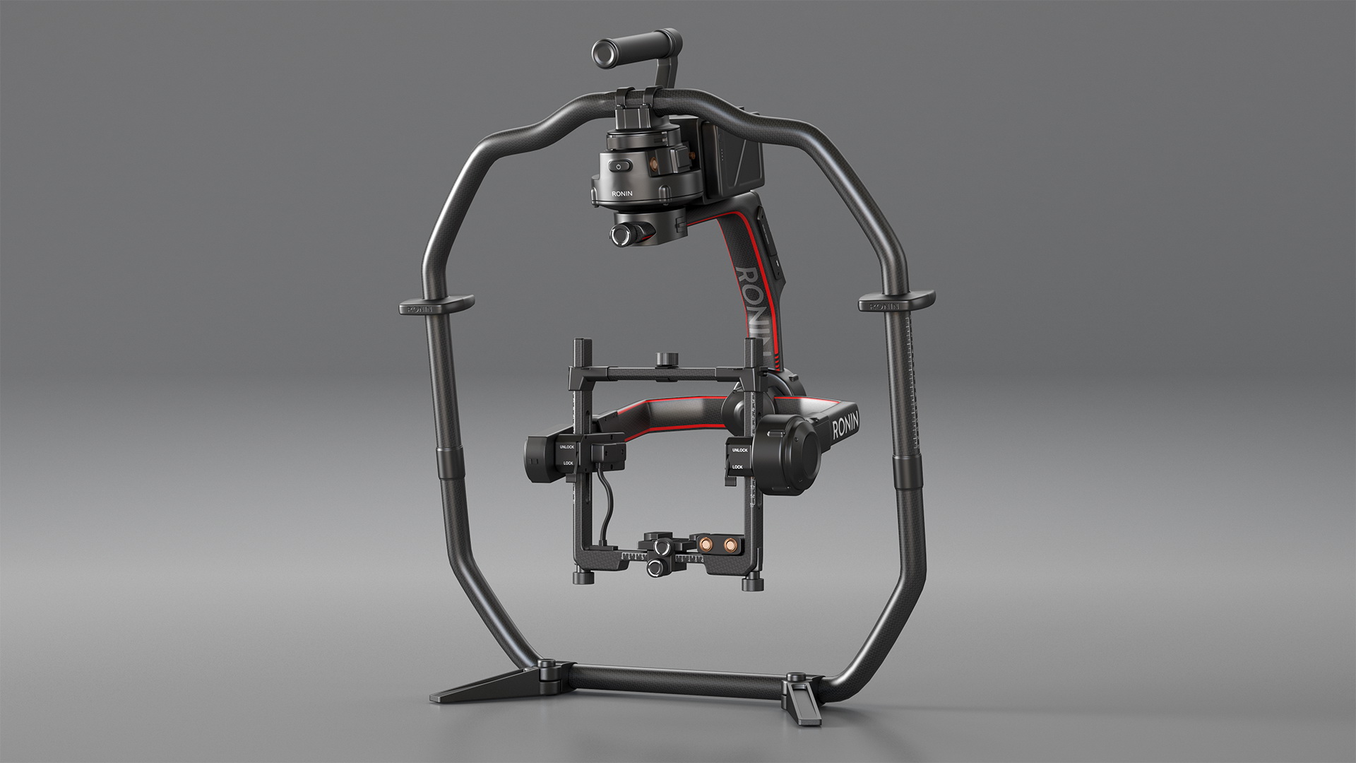 3D DJI Ronin 2 Camera Stabilizer Rigged