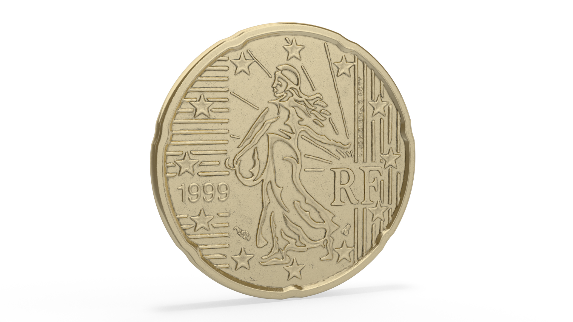 20 Euro Cent France 3D model