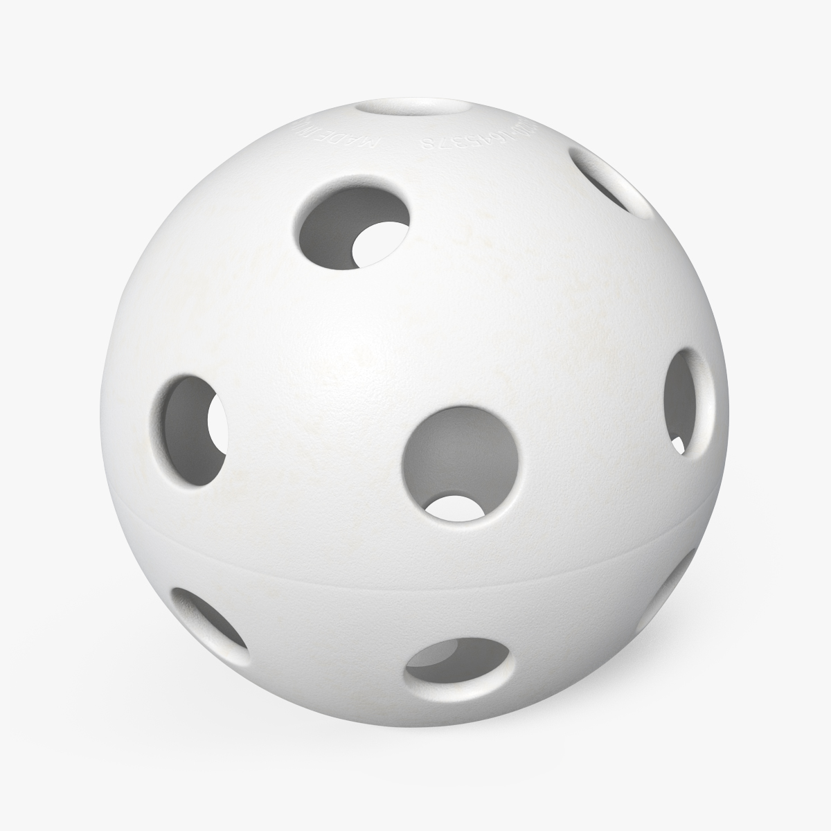 Plastic Wiffle Ball Baseball White 3D Model