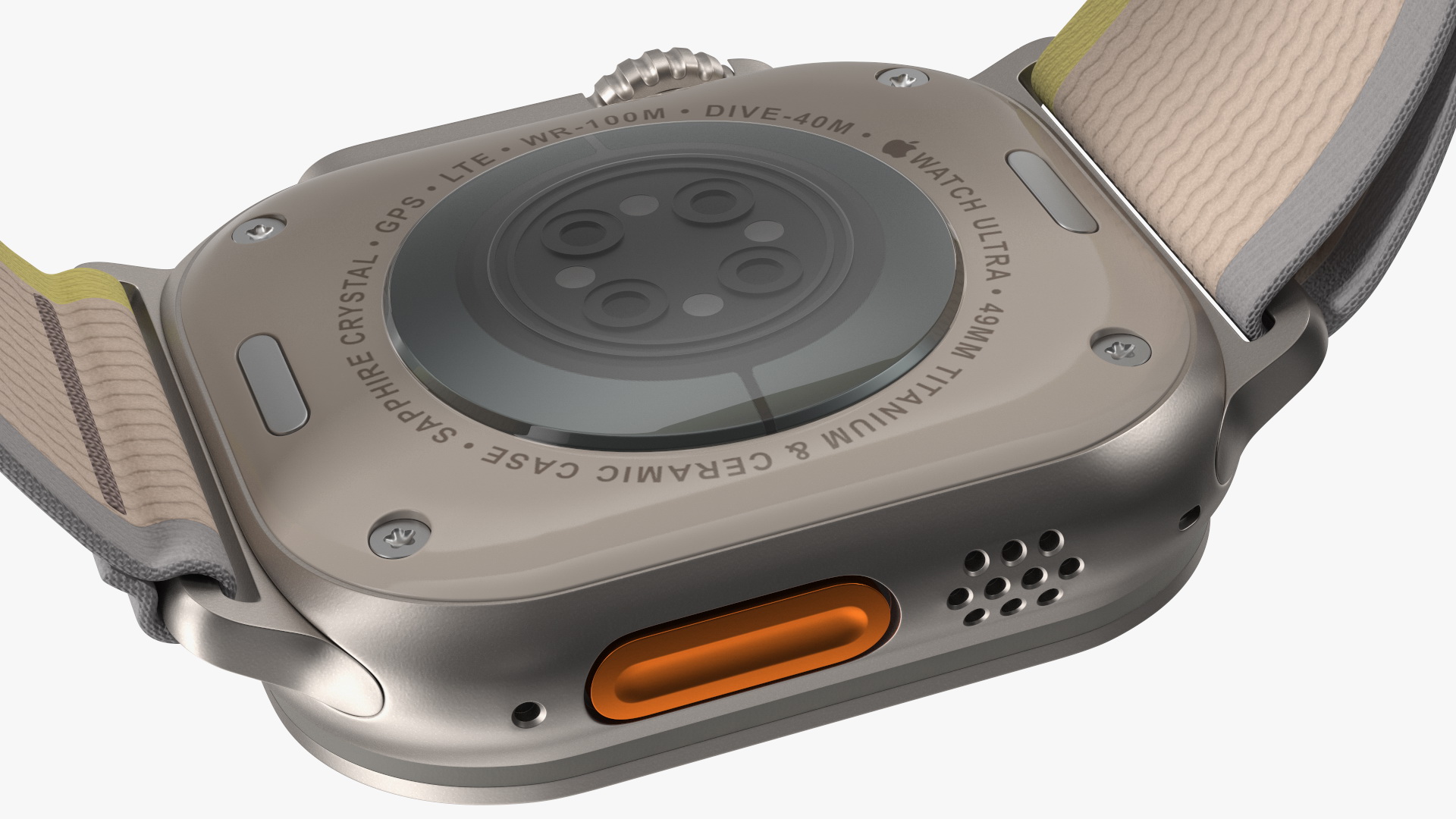 3D Apple Watch Ultra Trail Loop Yellow-Beige