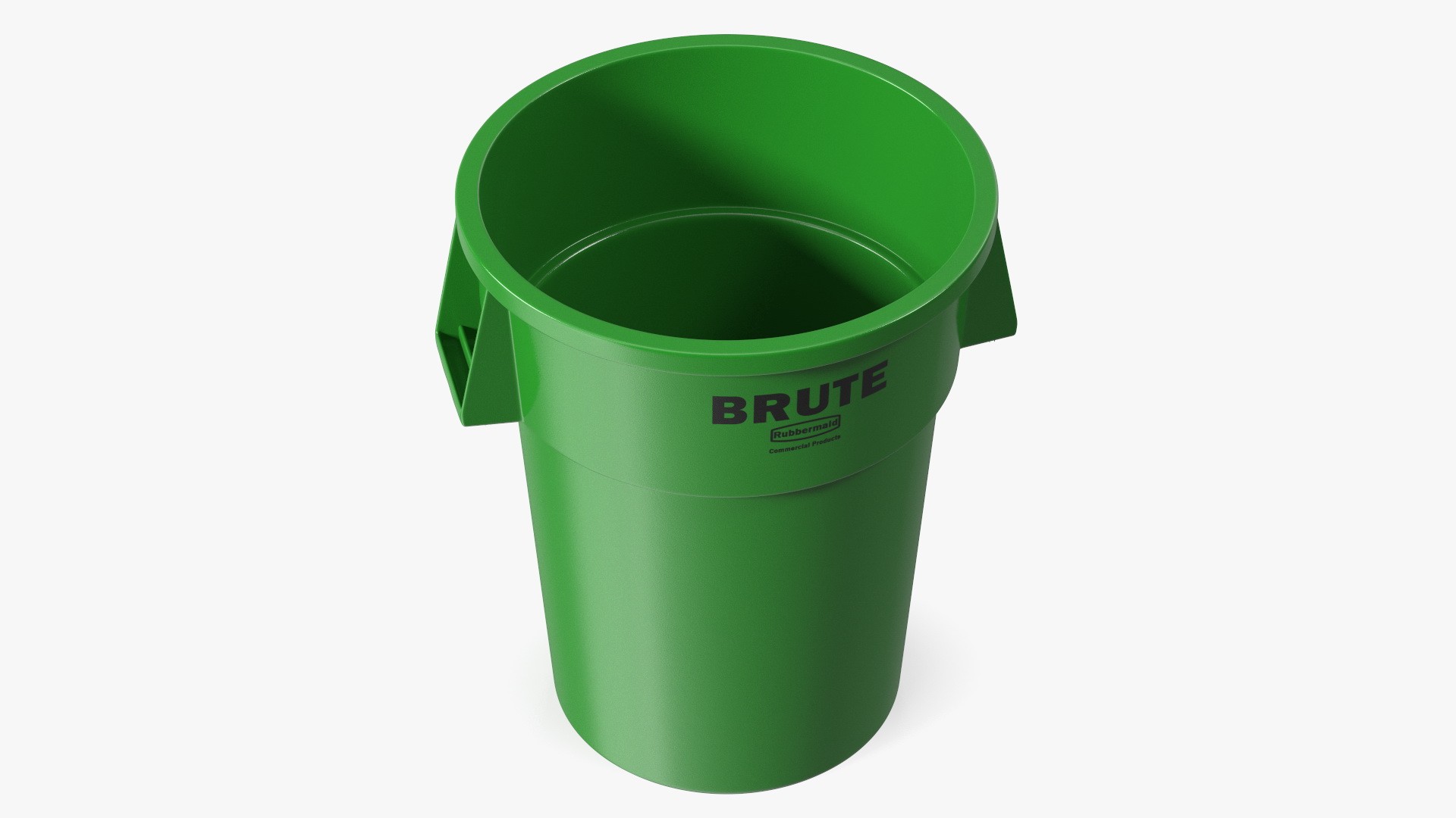 Green Round Waste Garbage Can 32 Gallon 3D model