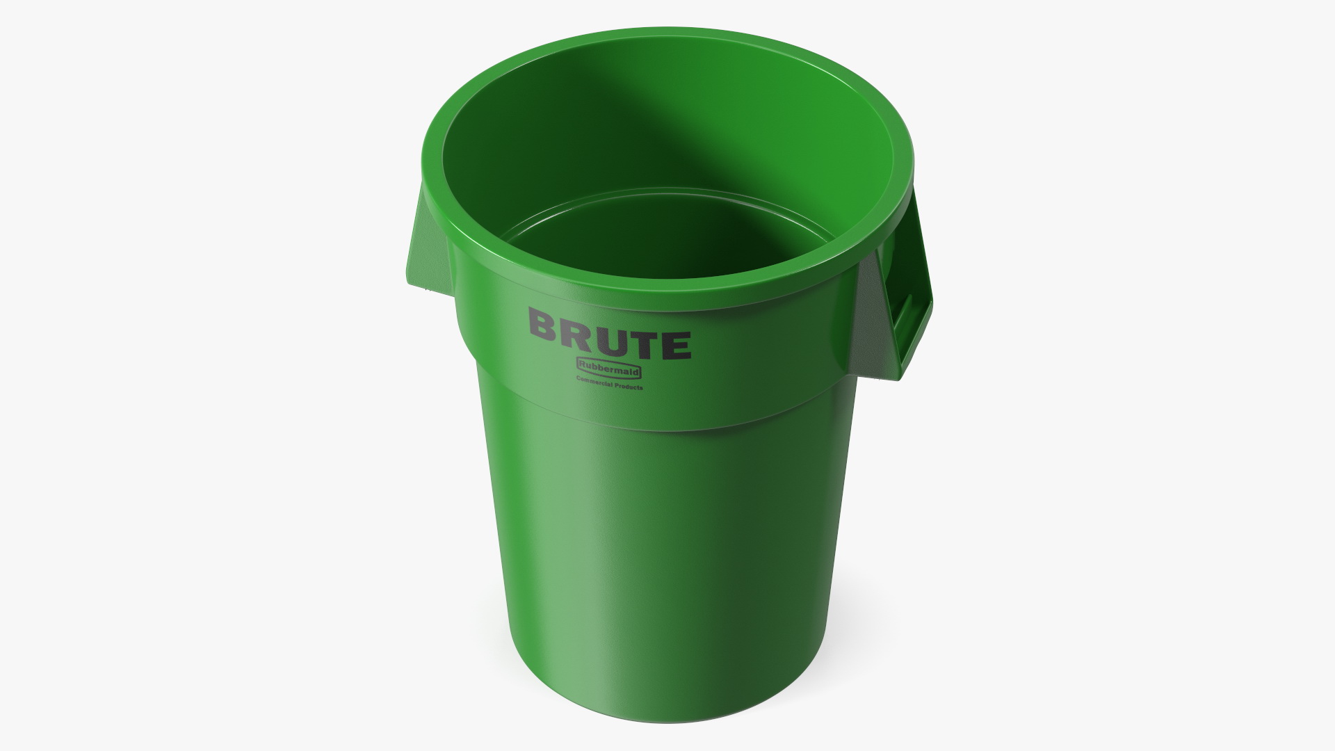 Green Round Waste Garbage Can 32 Gallon 3D model