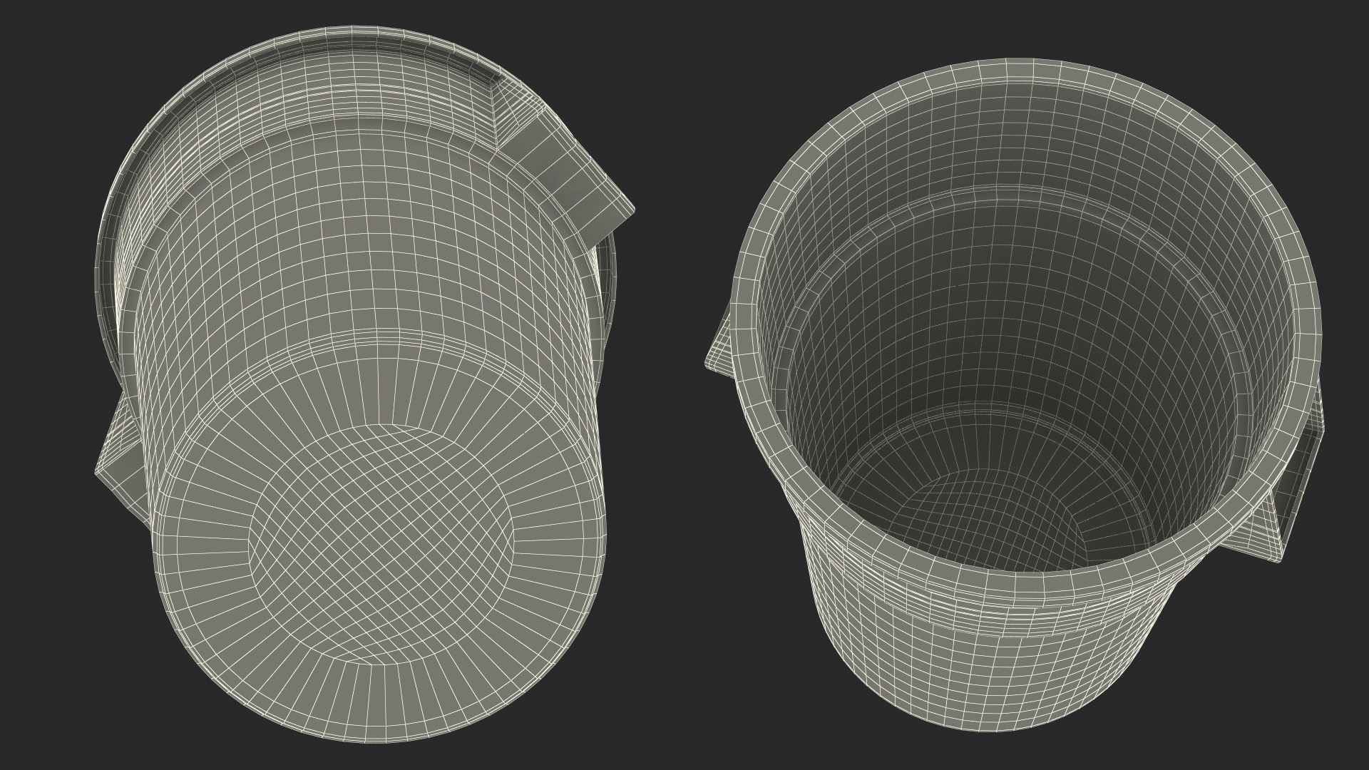 Green Round Waste Garbage Can 32 Gallon 3D model