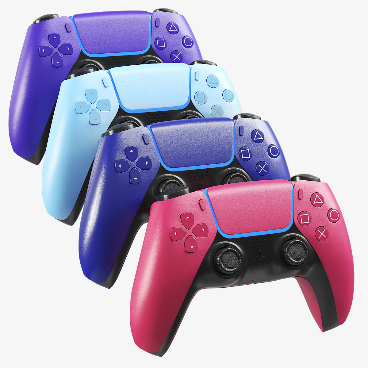 PlayStation DualSense Set 3D model preview