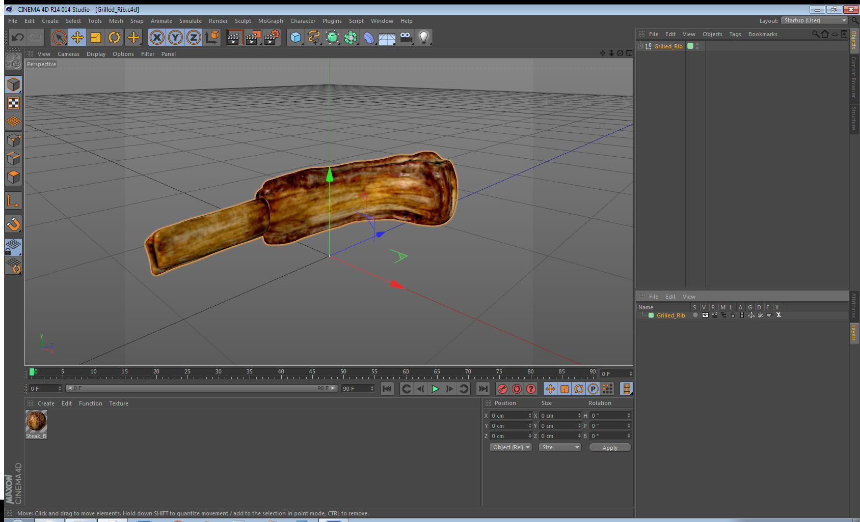 3D Grilled Rib