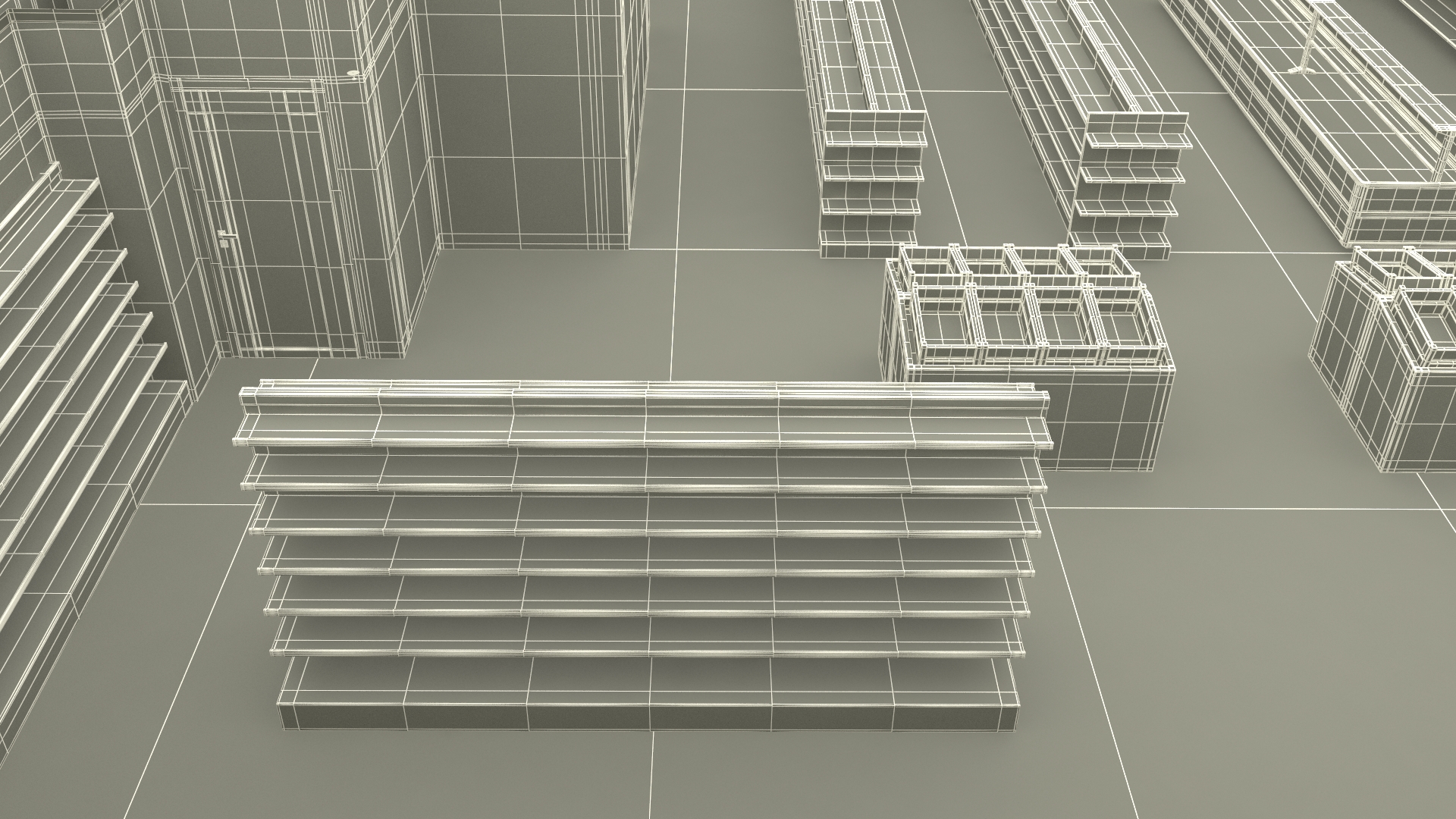 3D Minimarket Grocery Store Interior model