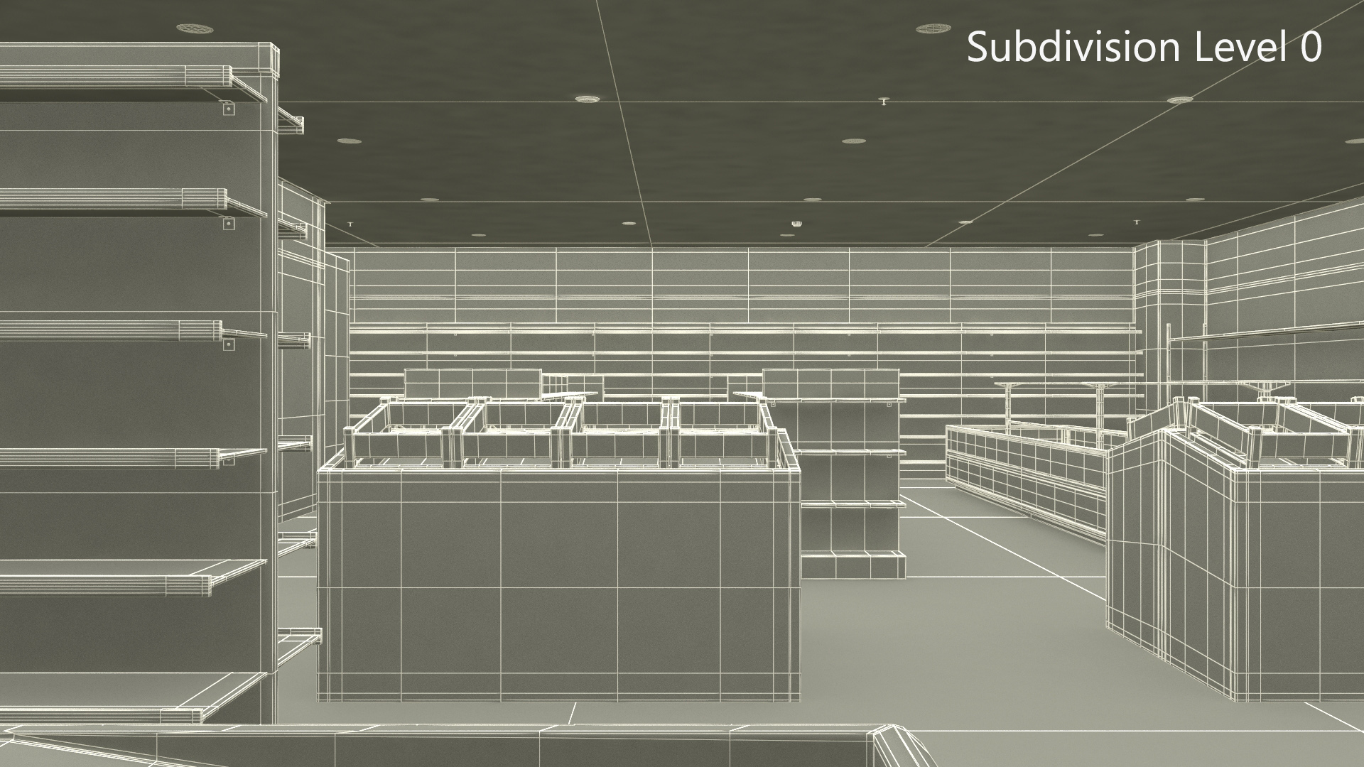 3D Minimarket Grocery Store Interior model
