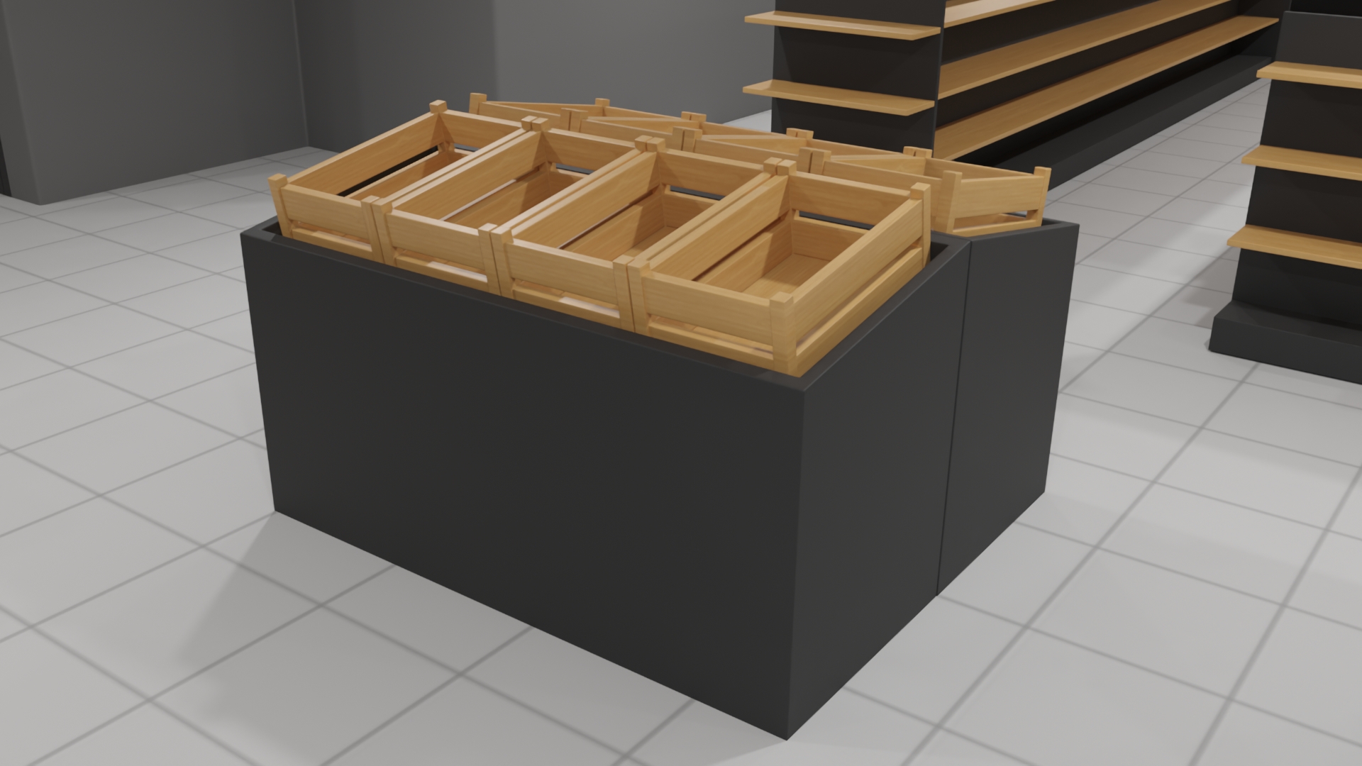 3D Minimarket Grocery Store Interior model