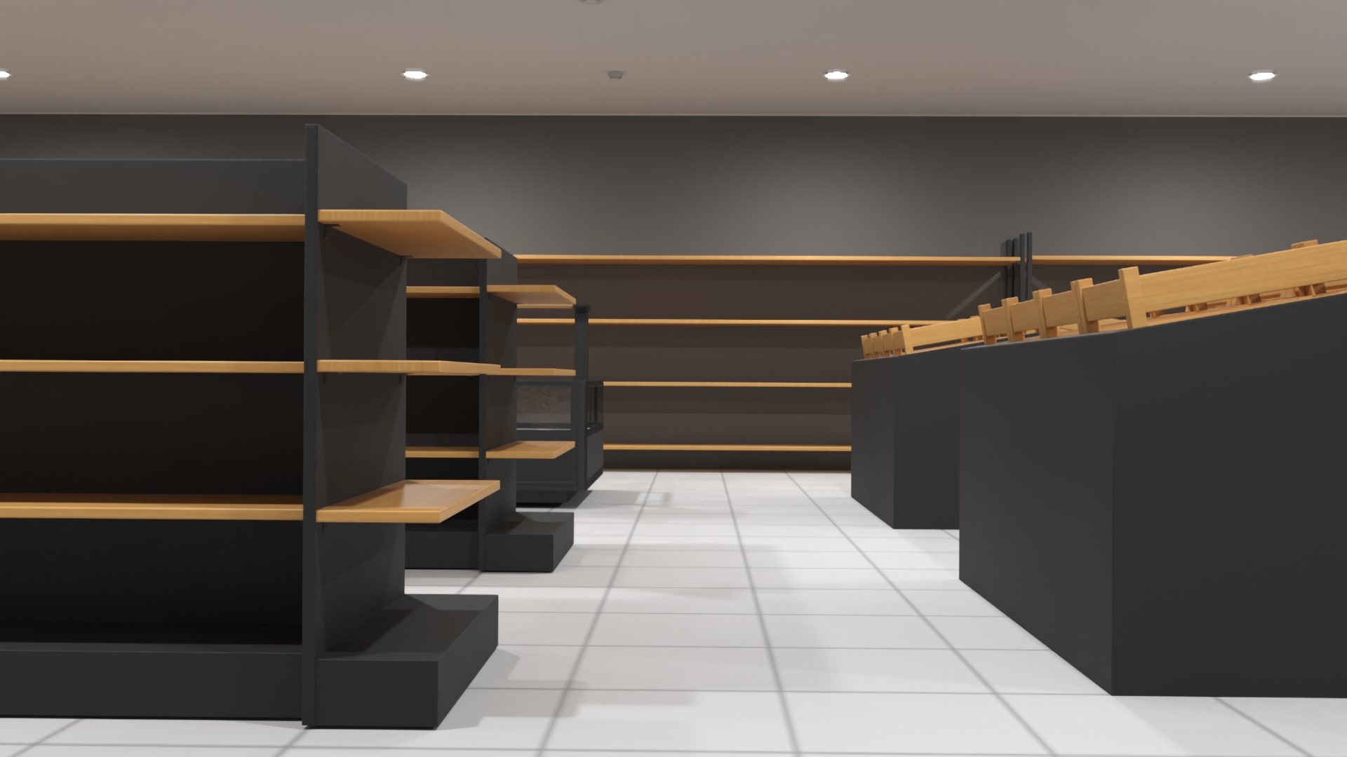 3D Minimarket Grocery Store Interior model
