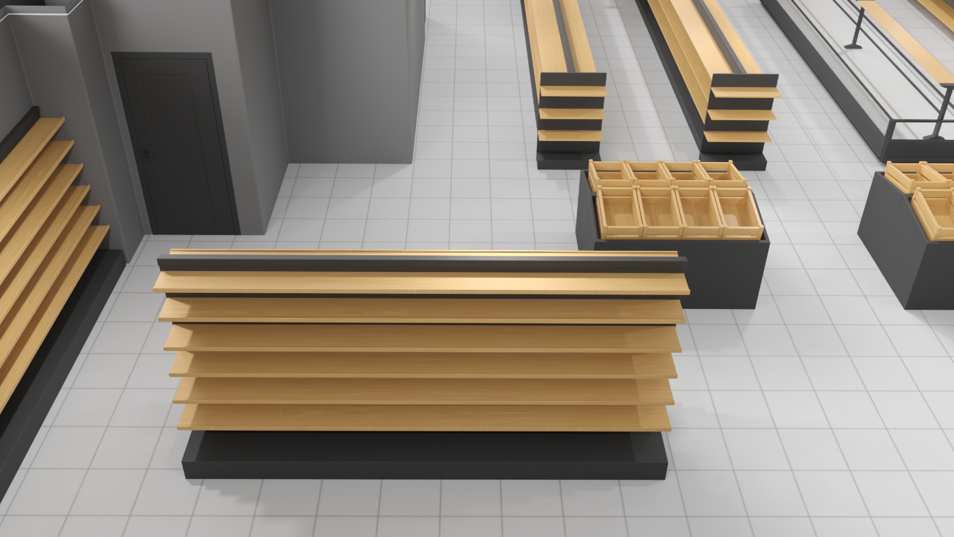 3D Minimarket Grocery Store Interior model