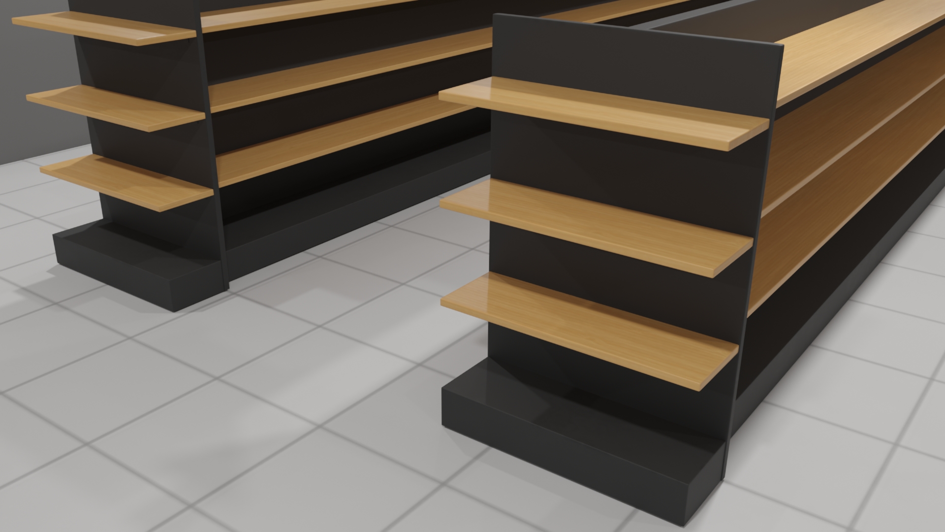 3D Minimarket Grocery Store Interior model