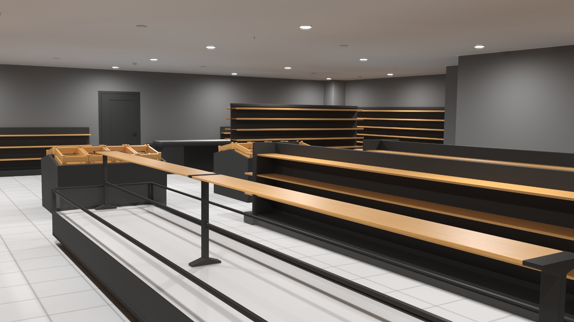 3D Minimarket Grocery Store Interior model