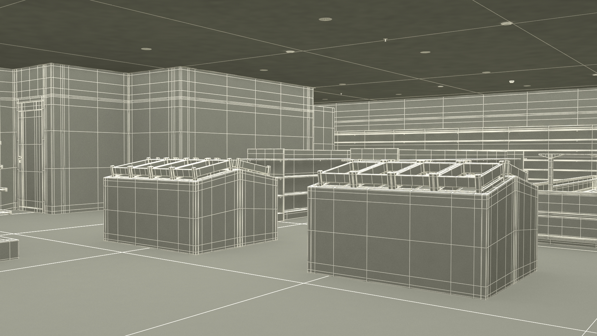 3D Minimarket Grocery Store Interior model