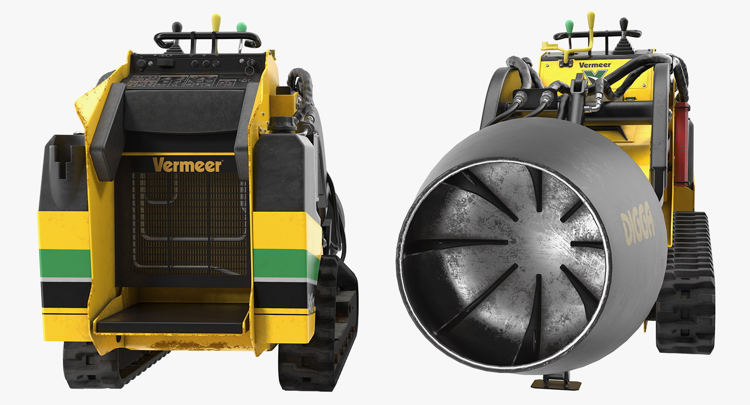 Mixer Vermeer S450TX Skid Steer Loader Dirty 3D model